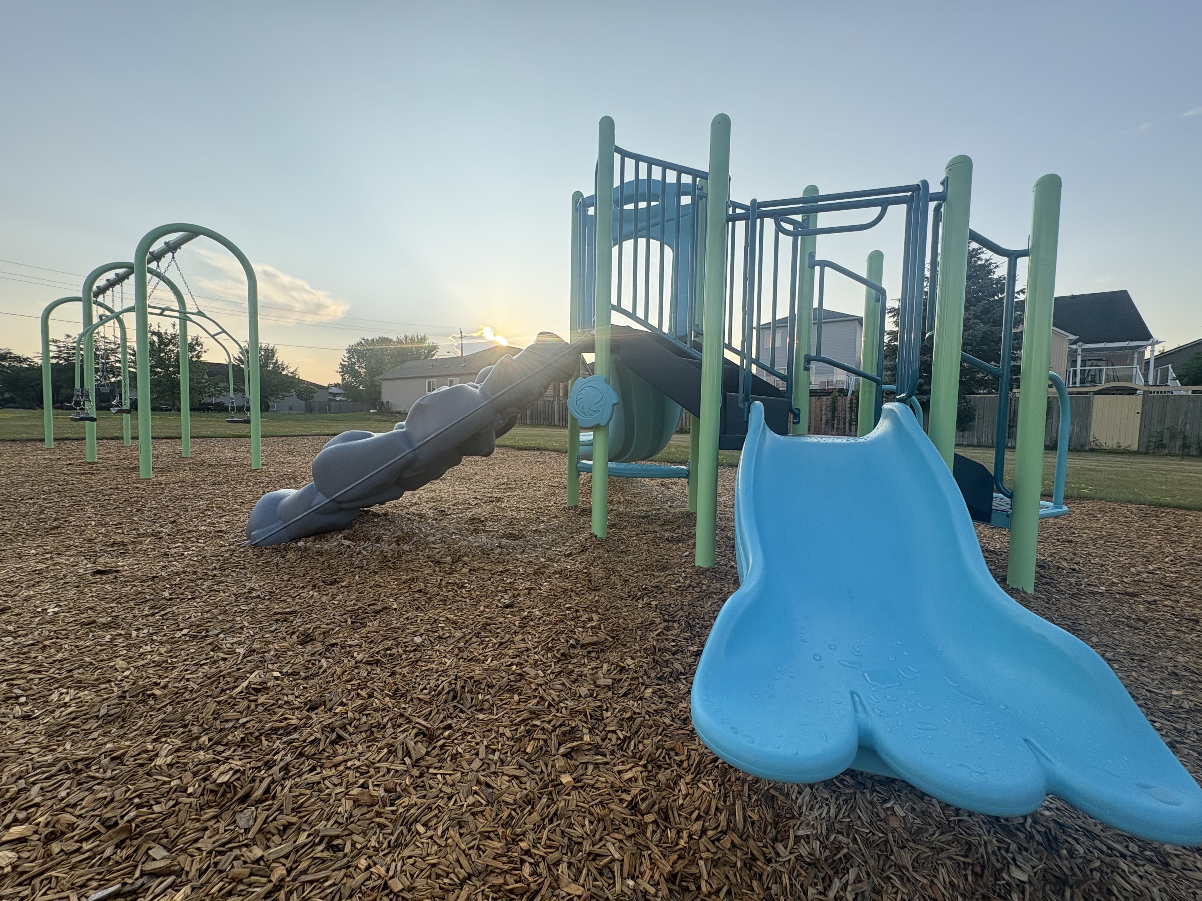 Rapley Park playground equipment in Port Hope, ON with inclusive play features
