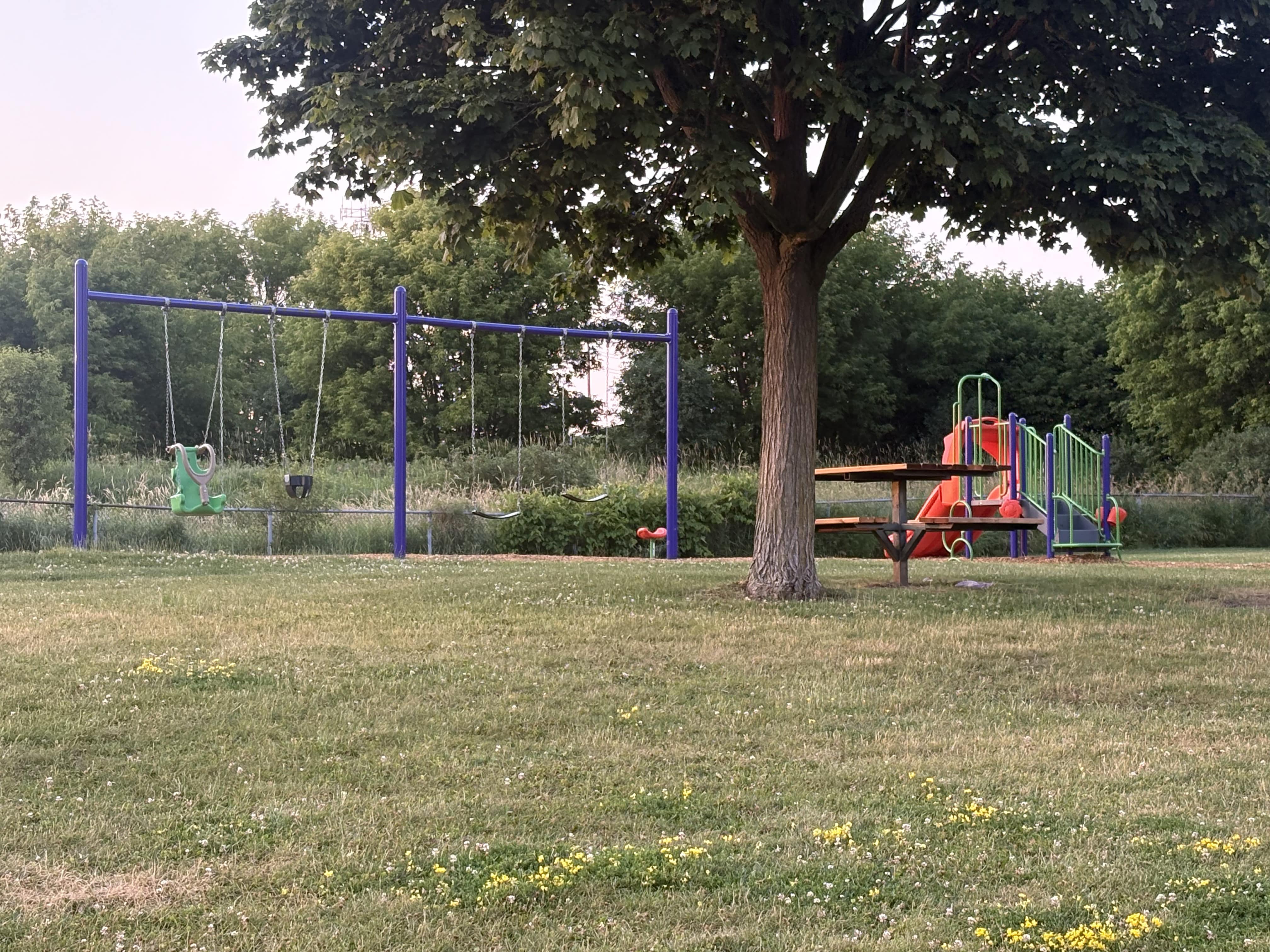Hewson Park playground in Port Hope, ON with Port Hope neighborhood playground