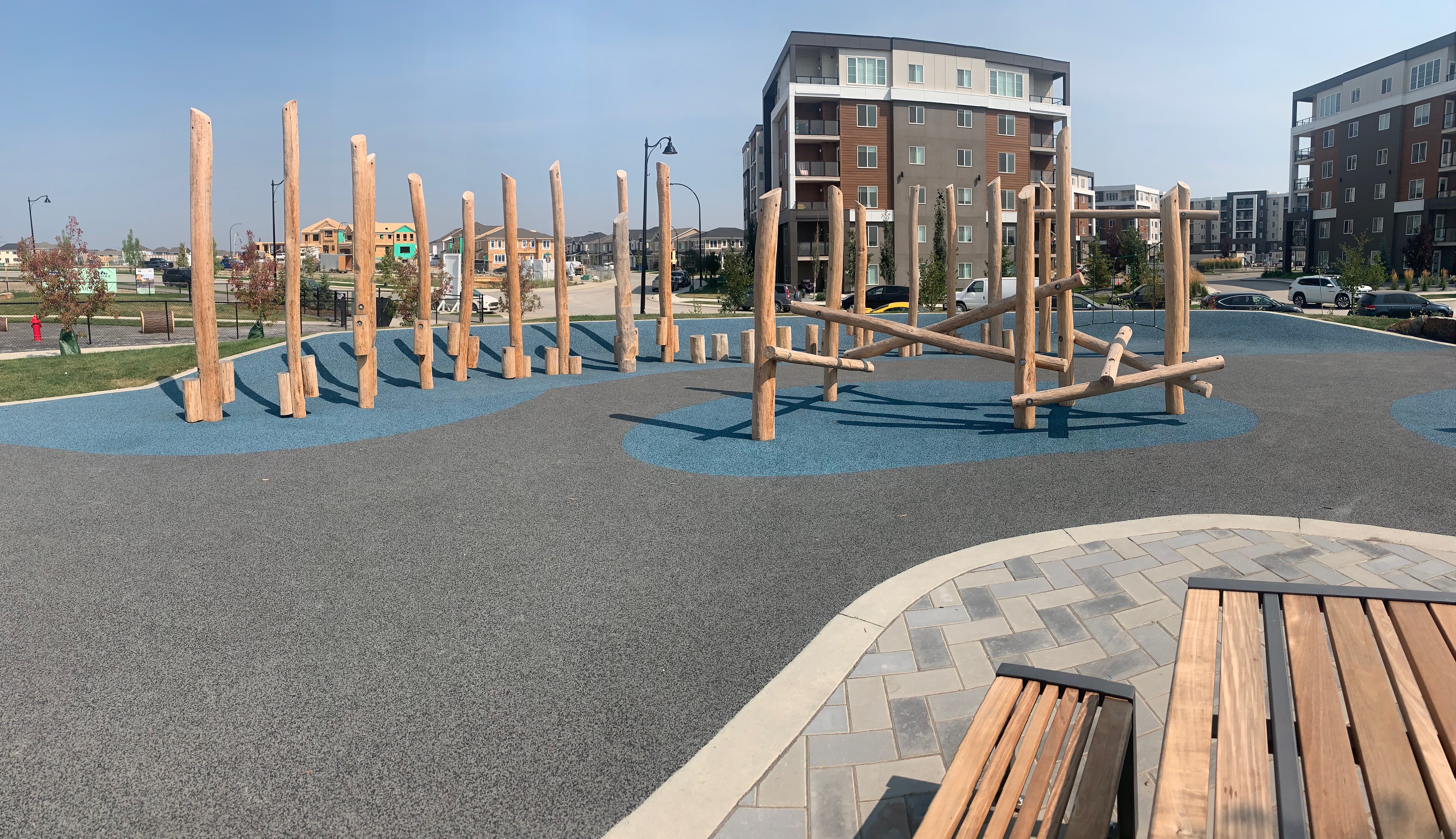 Yorkville Central Park playground in Calgary, AB