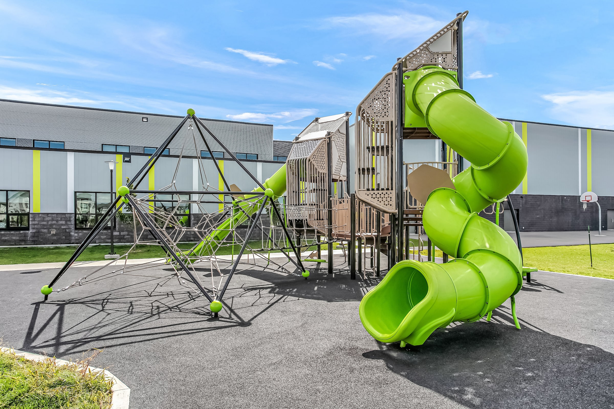 Joan Carr School playground equipment in Edmonton, AB with custom design features