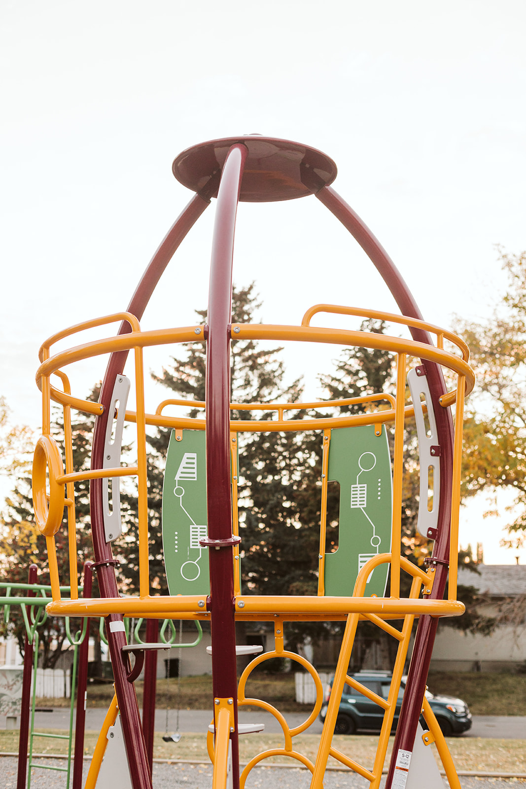 Marchand Park playground equipment in Calgary, AB with custom design features