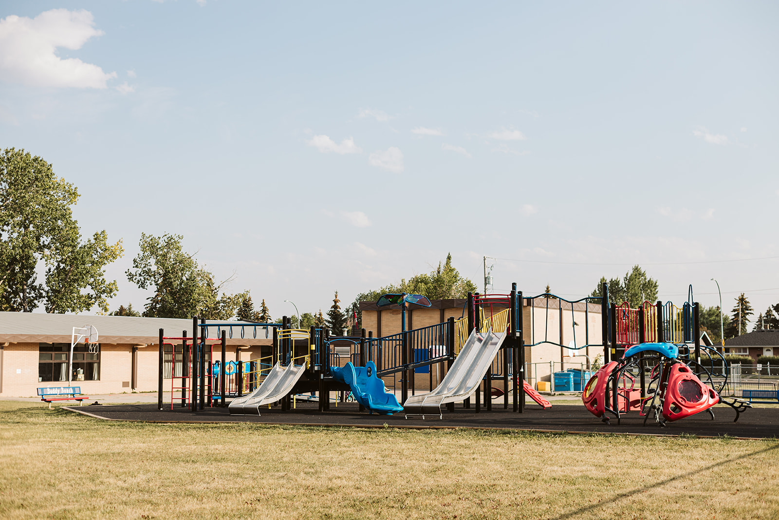 St. Thomas Aquinas School Playground playground in Calgary, AB with school playground, Catholic school playground
