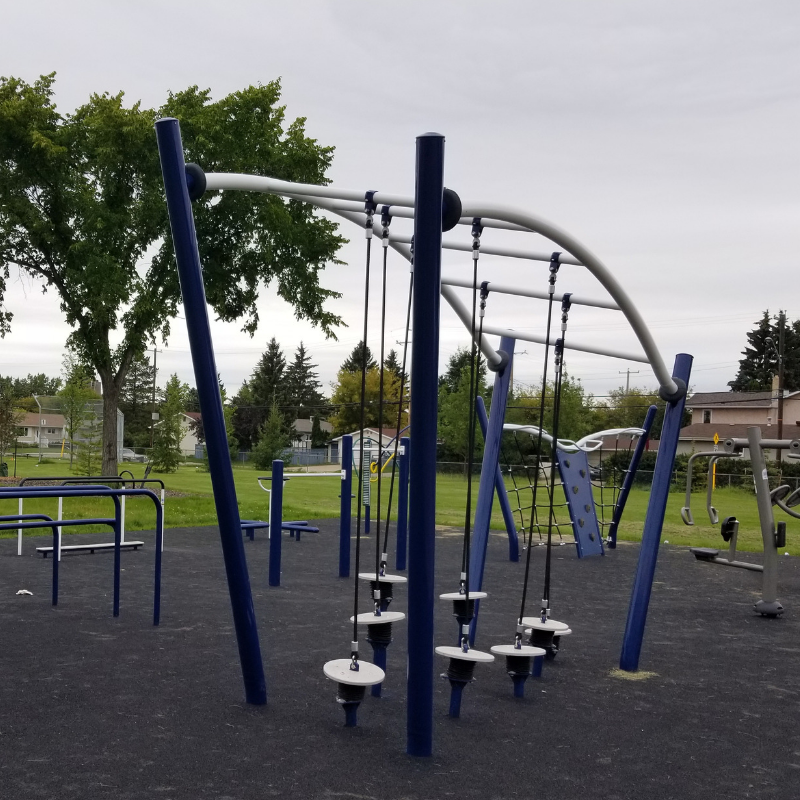 L.Y. Cairns School Playground playground in Edmonton, AB with school playground, special needs inclusive playground