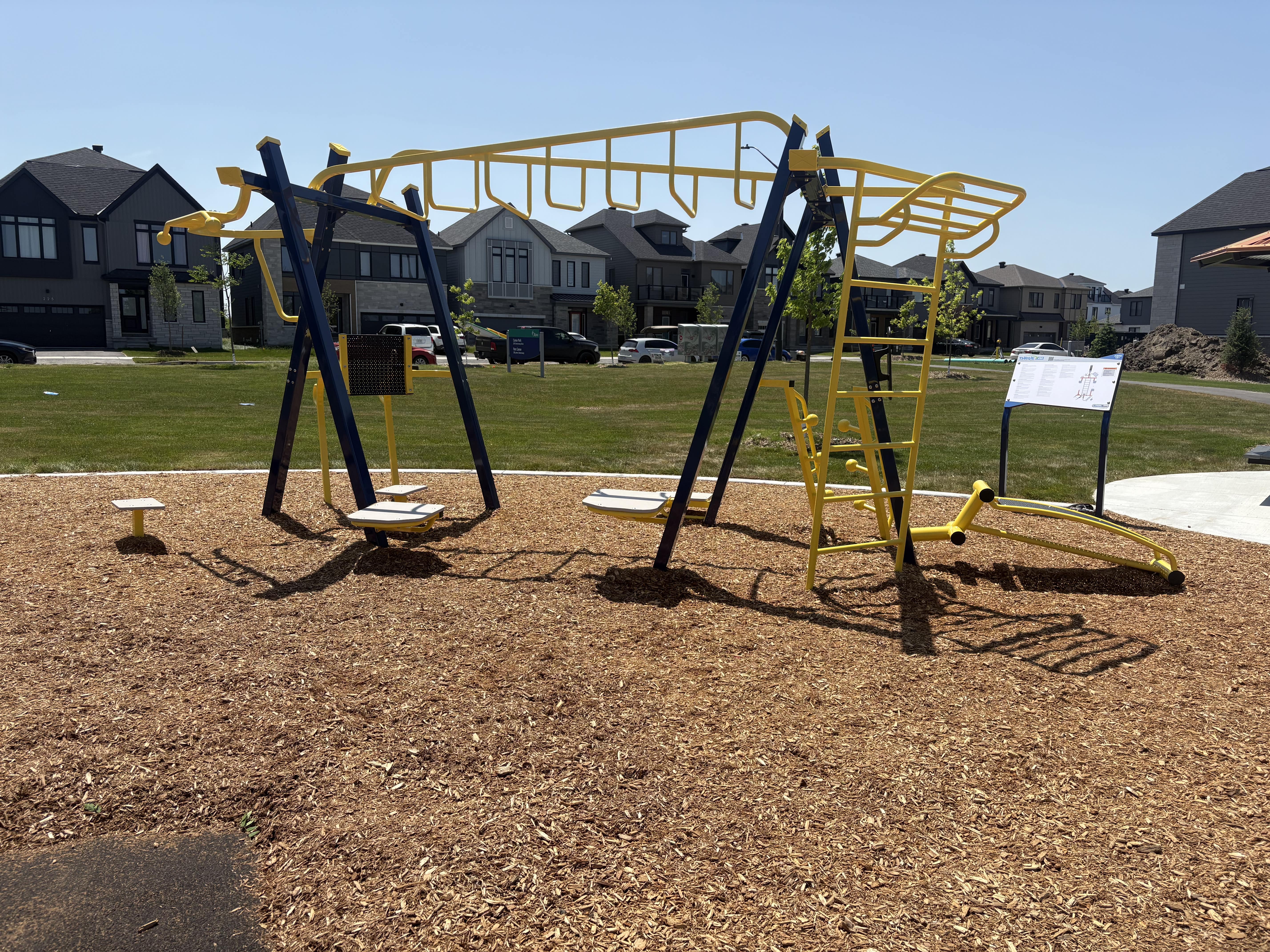 Canoe Park Thrive 450 playground equipment in Ottawa, ON showing accessible play equipment
