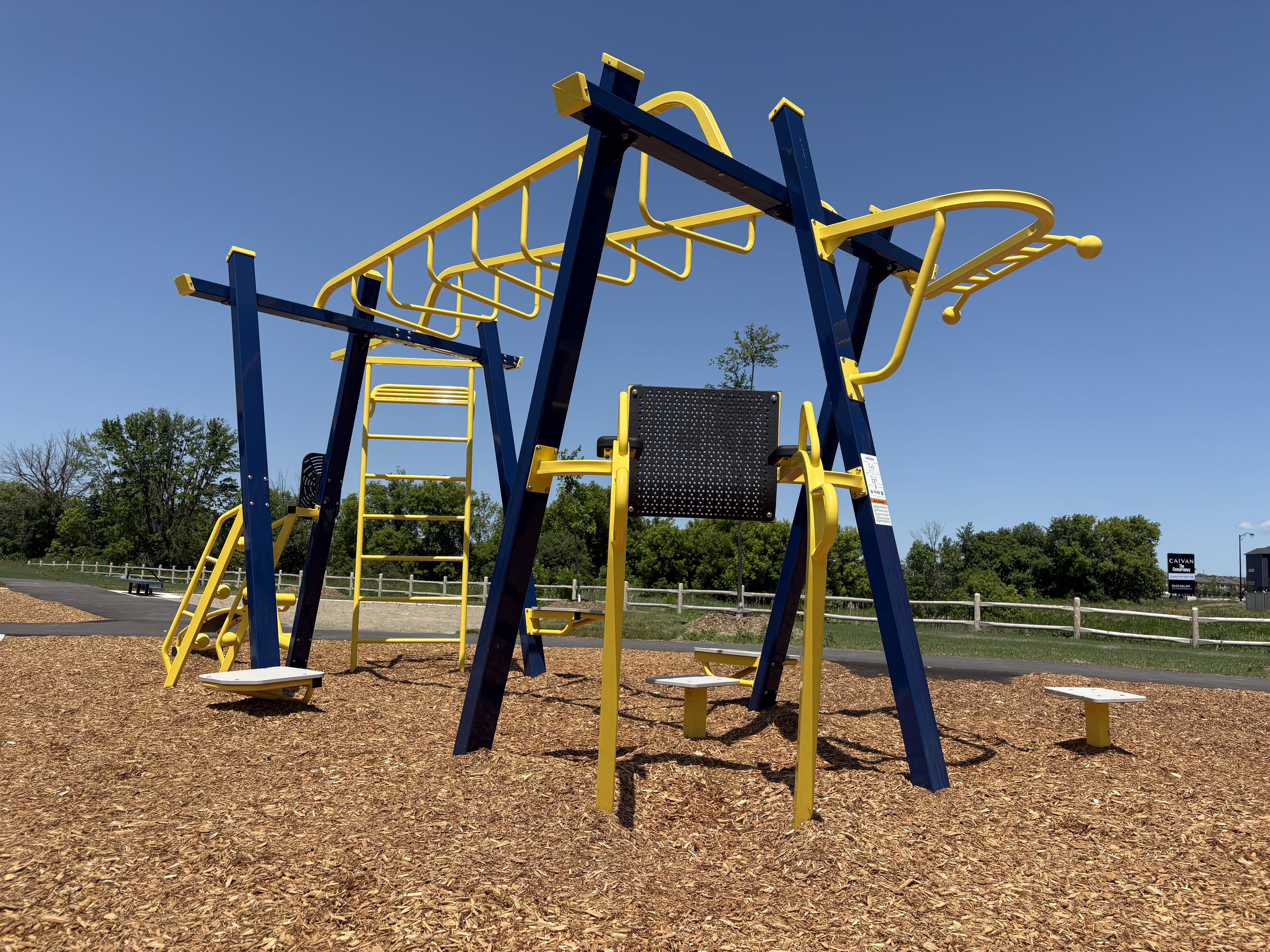 Canoe Park Thrive 450 playground equipment in Ottawa, ON showing community playground space