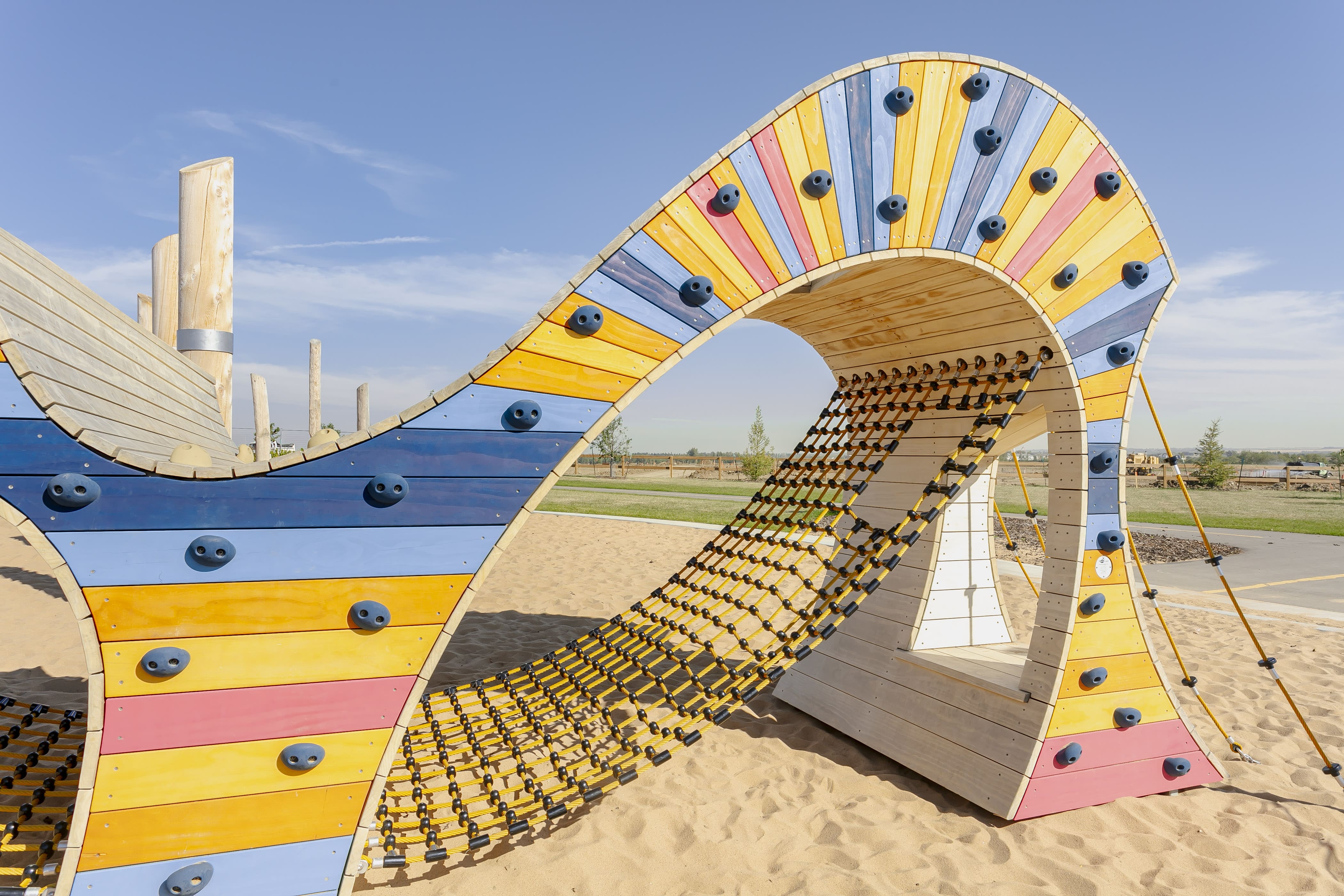 Cambrian Playground playground equipment in Sherwood Park, AB with magnifique Parisian atmosphere