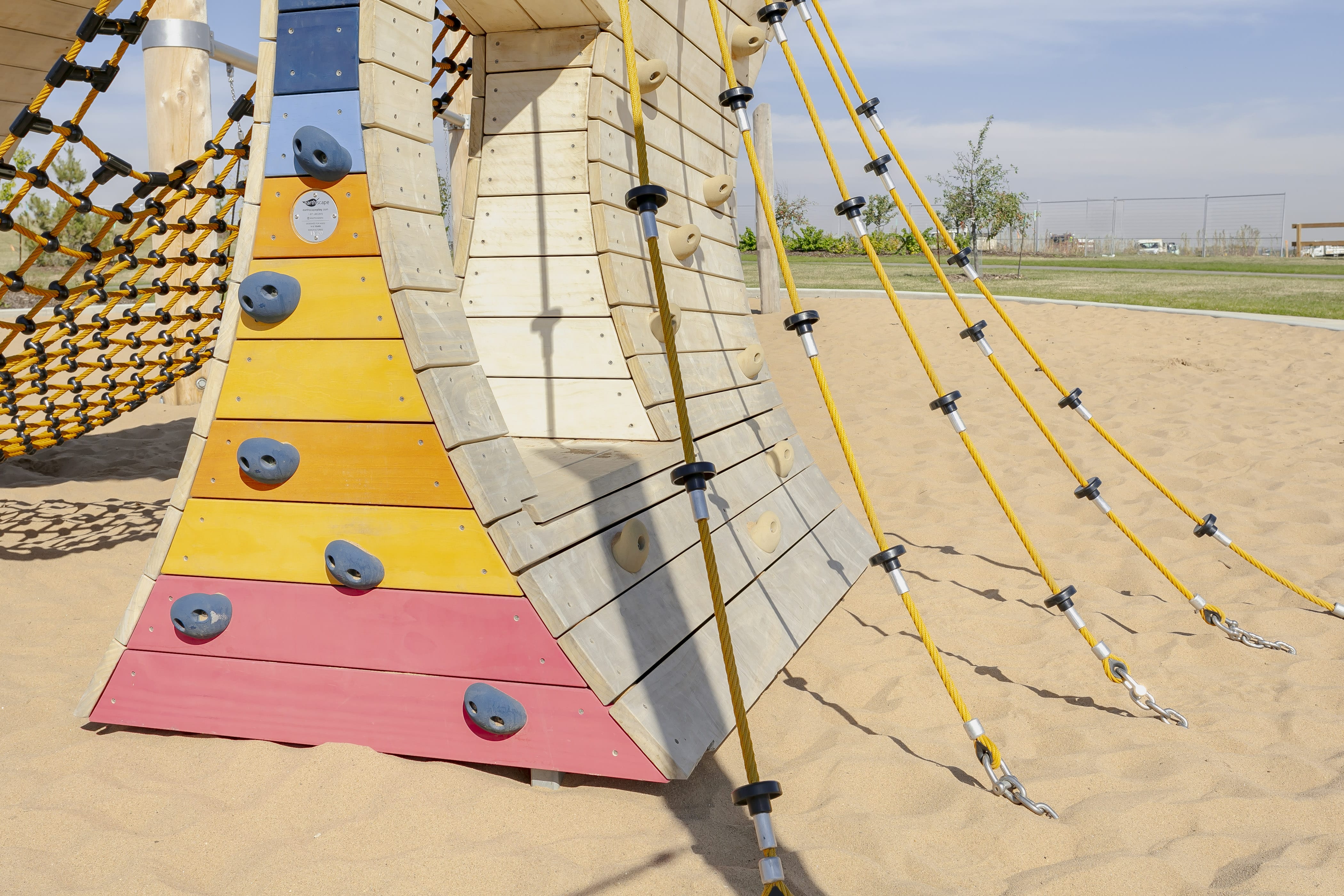 Cambrian Playground playground equipment in Sherwood Park, AB showing love lock bridge inspiration