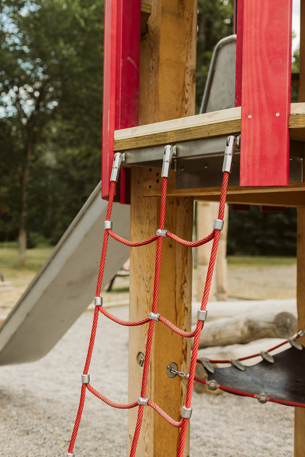 Rideau Roxboro Natural Community Playground playground equipment in Calgary, AB with Wobble Boards kinetic play
