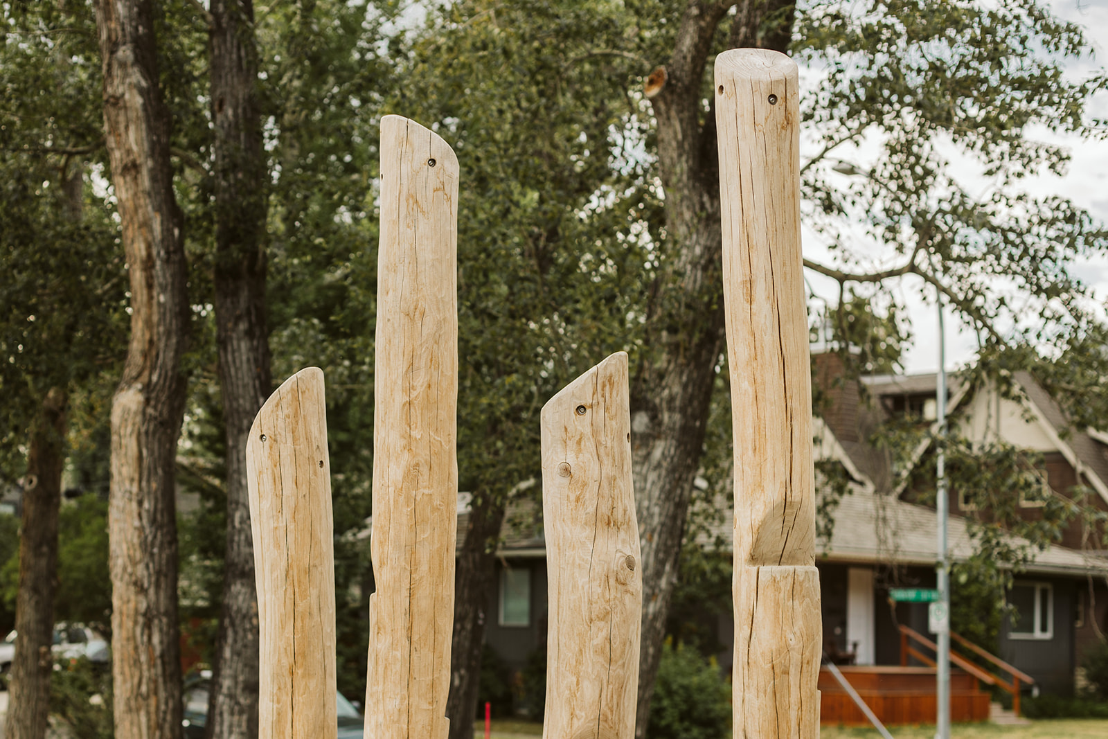 Rideau Roxboro Natural Community Playground playground equipment in Calgary, AB with safety surfacing and equipment