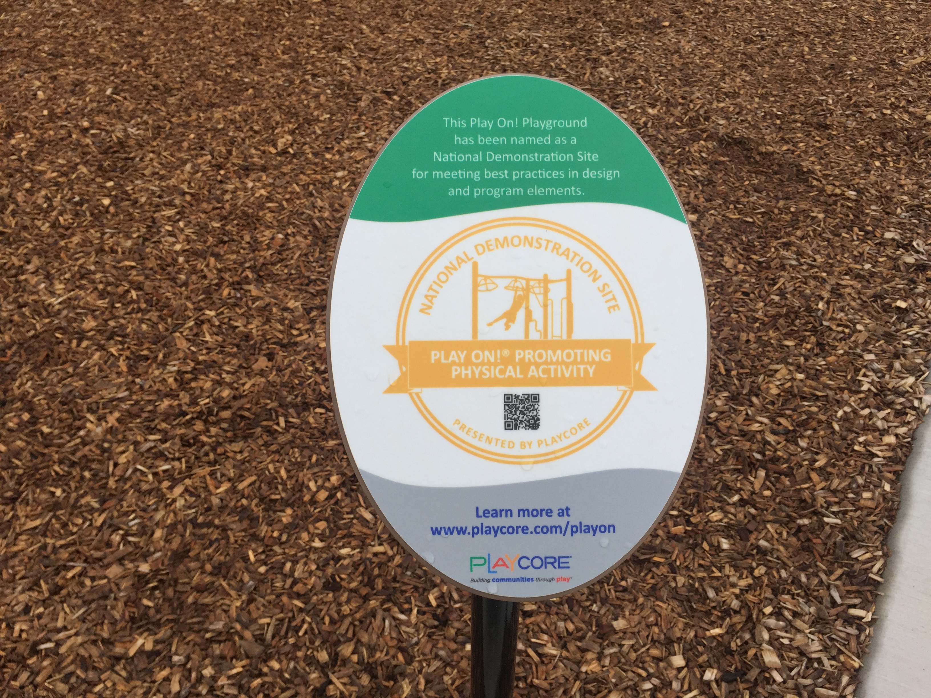 Shelburne Community Park playground equipment in Shelburne, ON featuring National Demonstration Site design