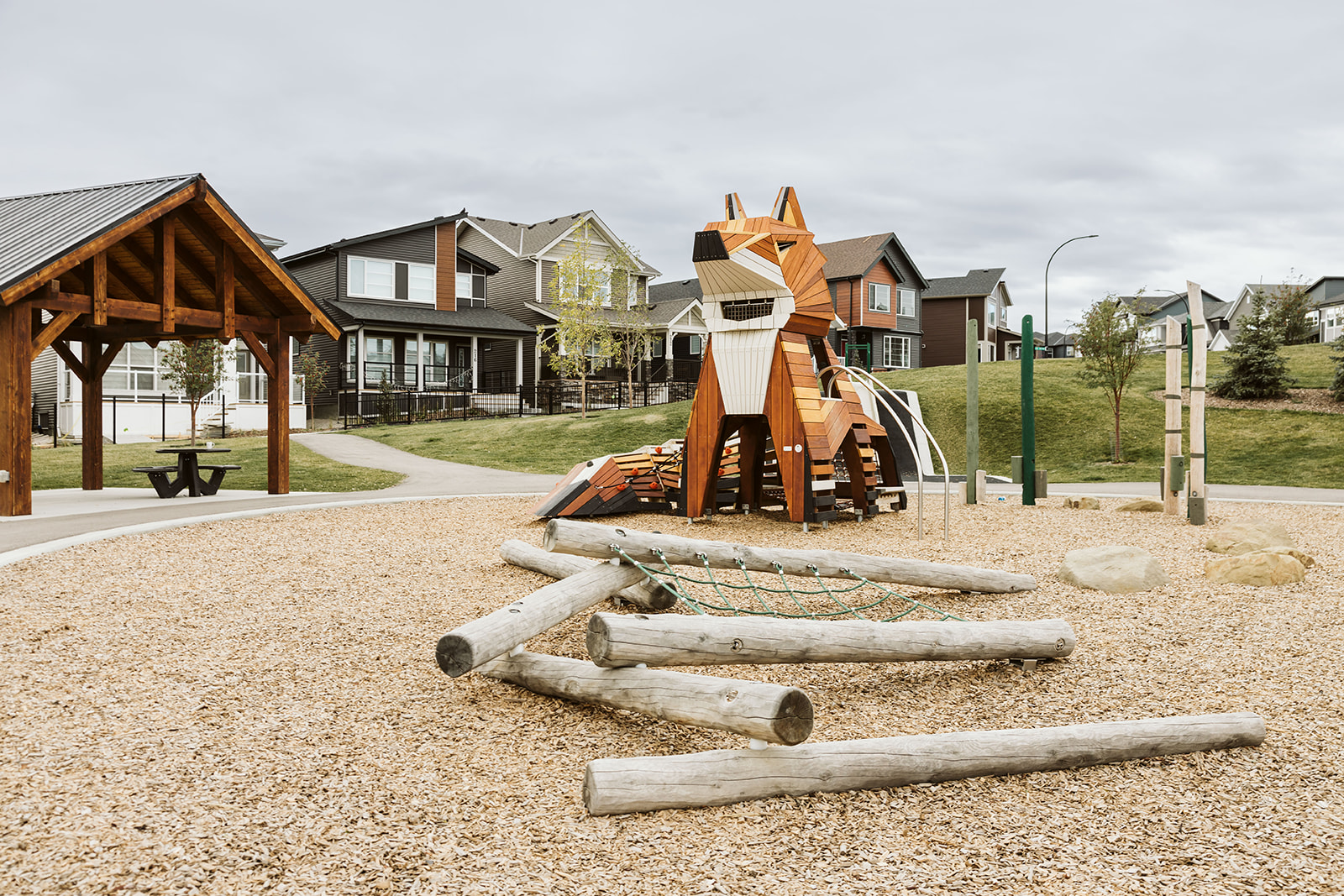 Glacier Ridge Playground (Calgary, AB) playground equipment and play area