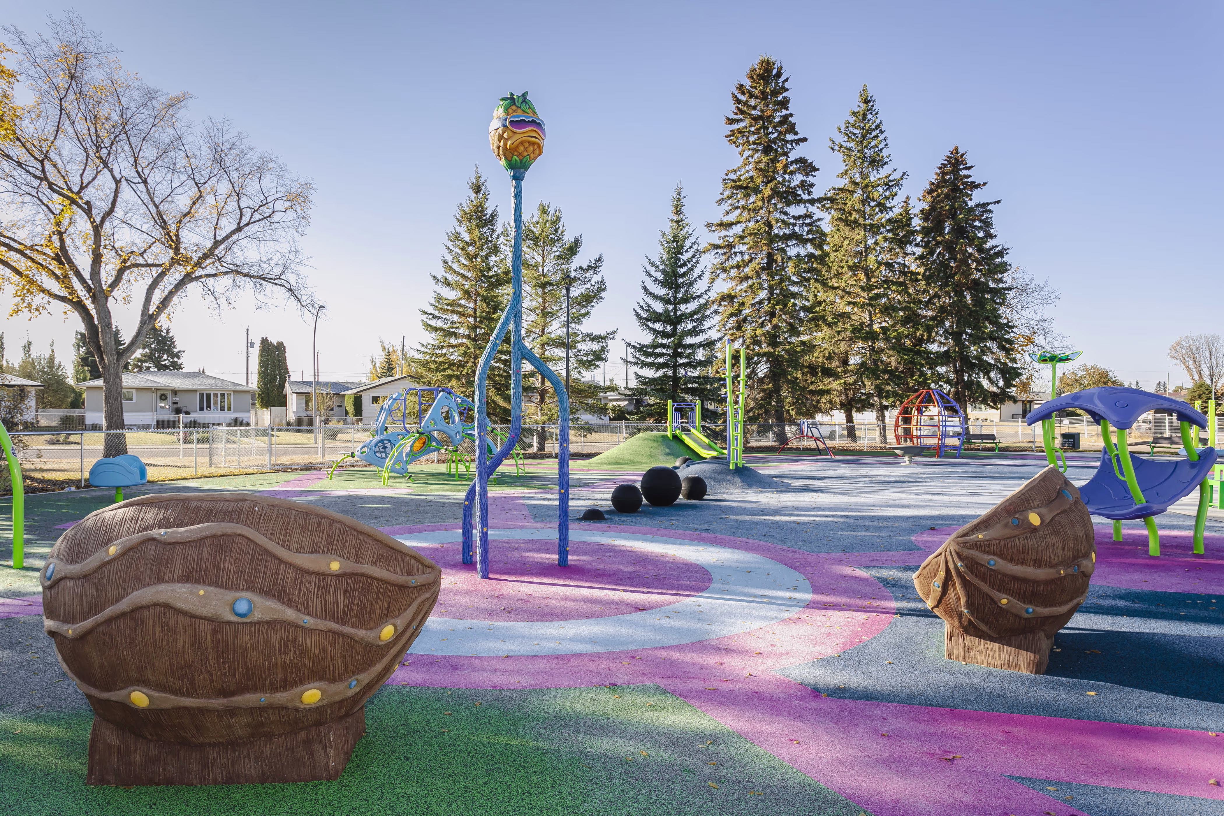 Balwin Pineapple Park (Edmonton, AB) in Edmonton, AB playground equipment and play area