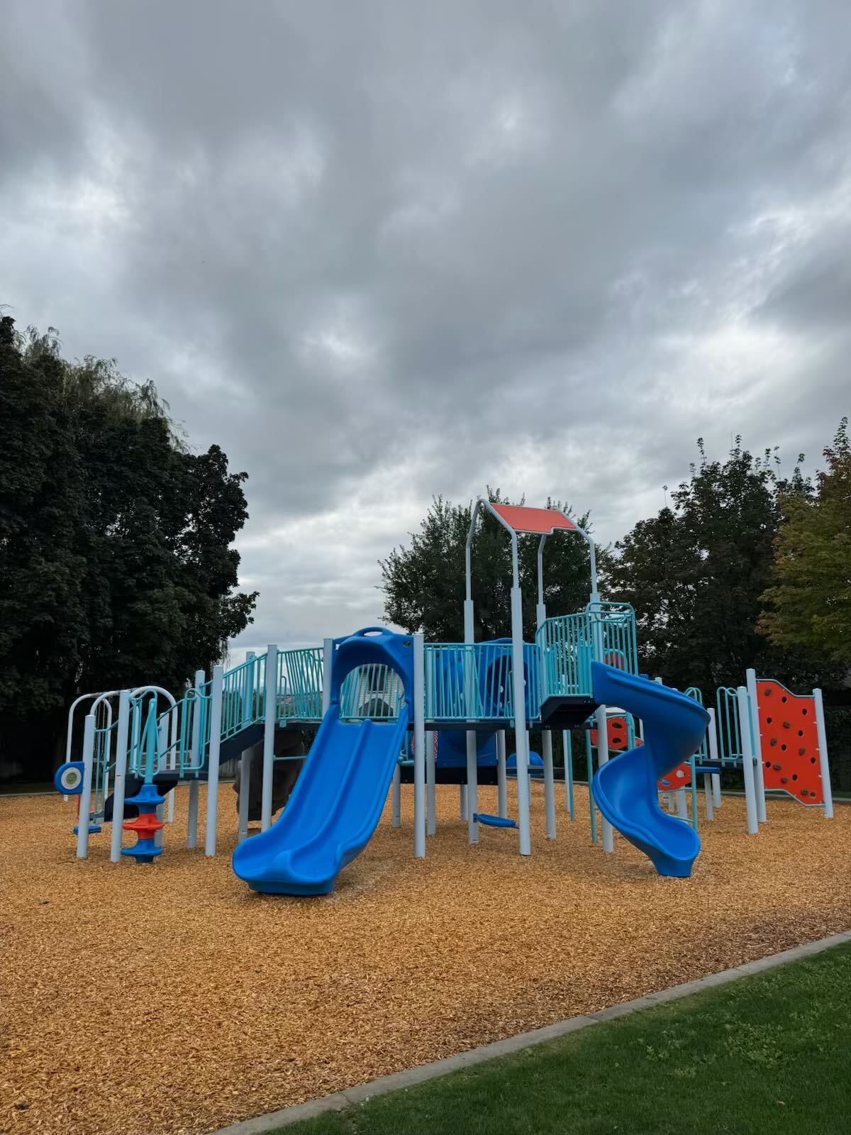 19th Avenue Playground (Vernon, BC) playground in Vernon, BC - overview of play area and equipment