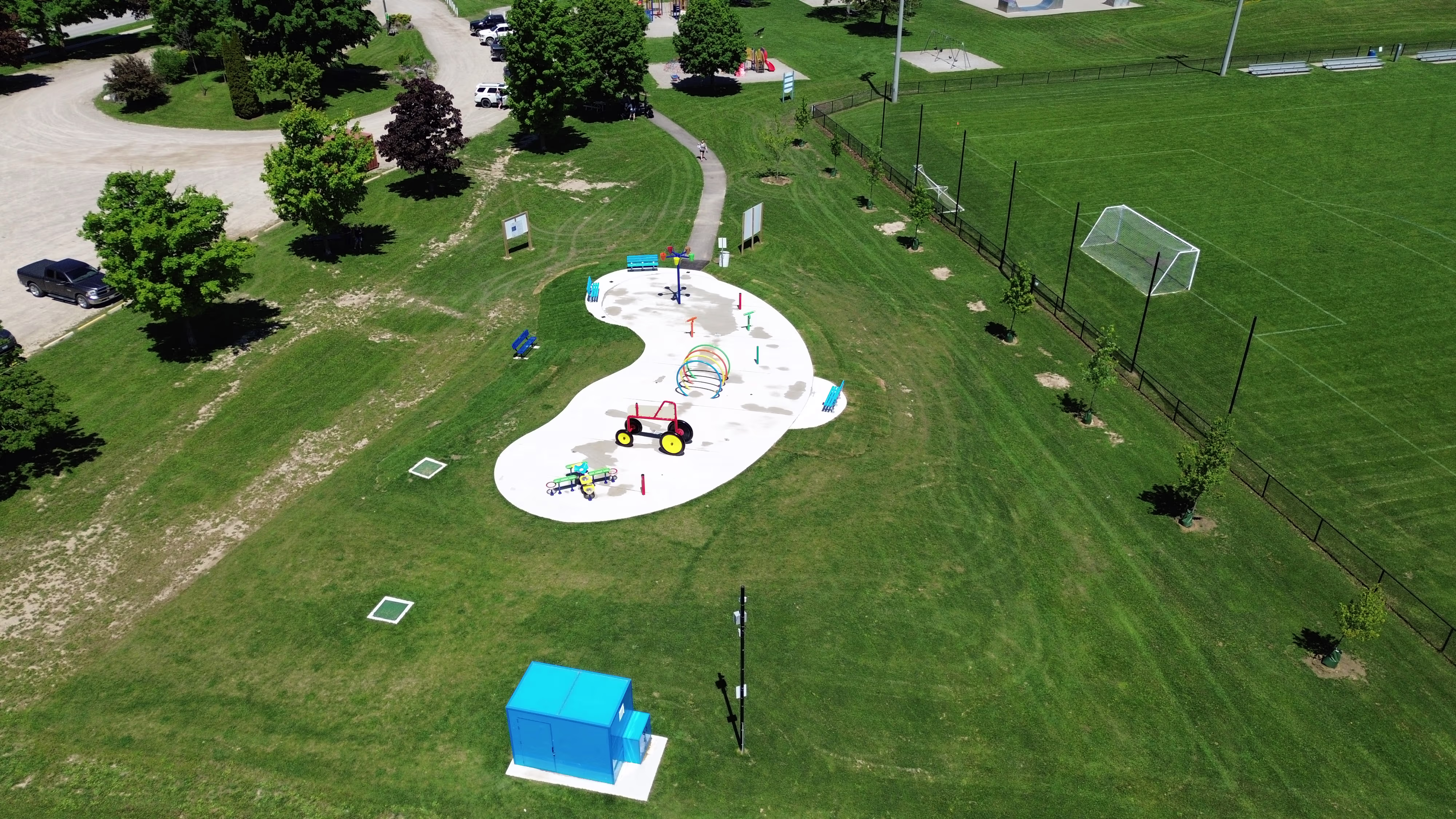 Rotary Splash Park (Shelburne, ON) in Shelburne, ON - playground detail and design features