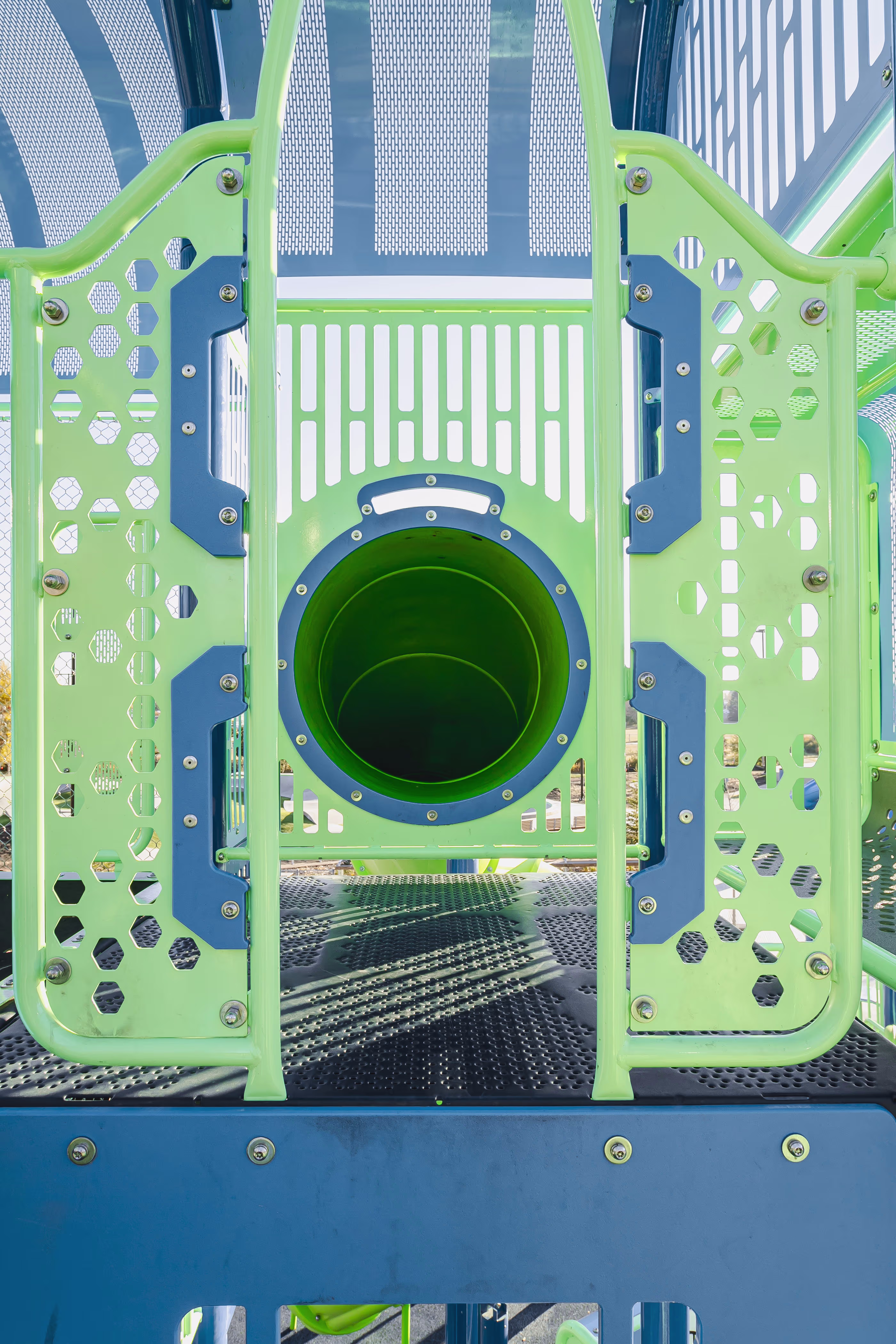 Central Park Playground (Spruce Grove, AB) playground in Spruce Grove, AB - play area surfacing and safety features