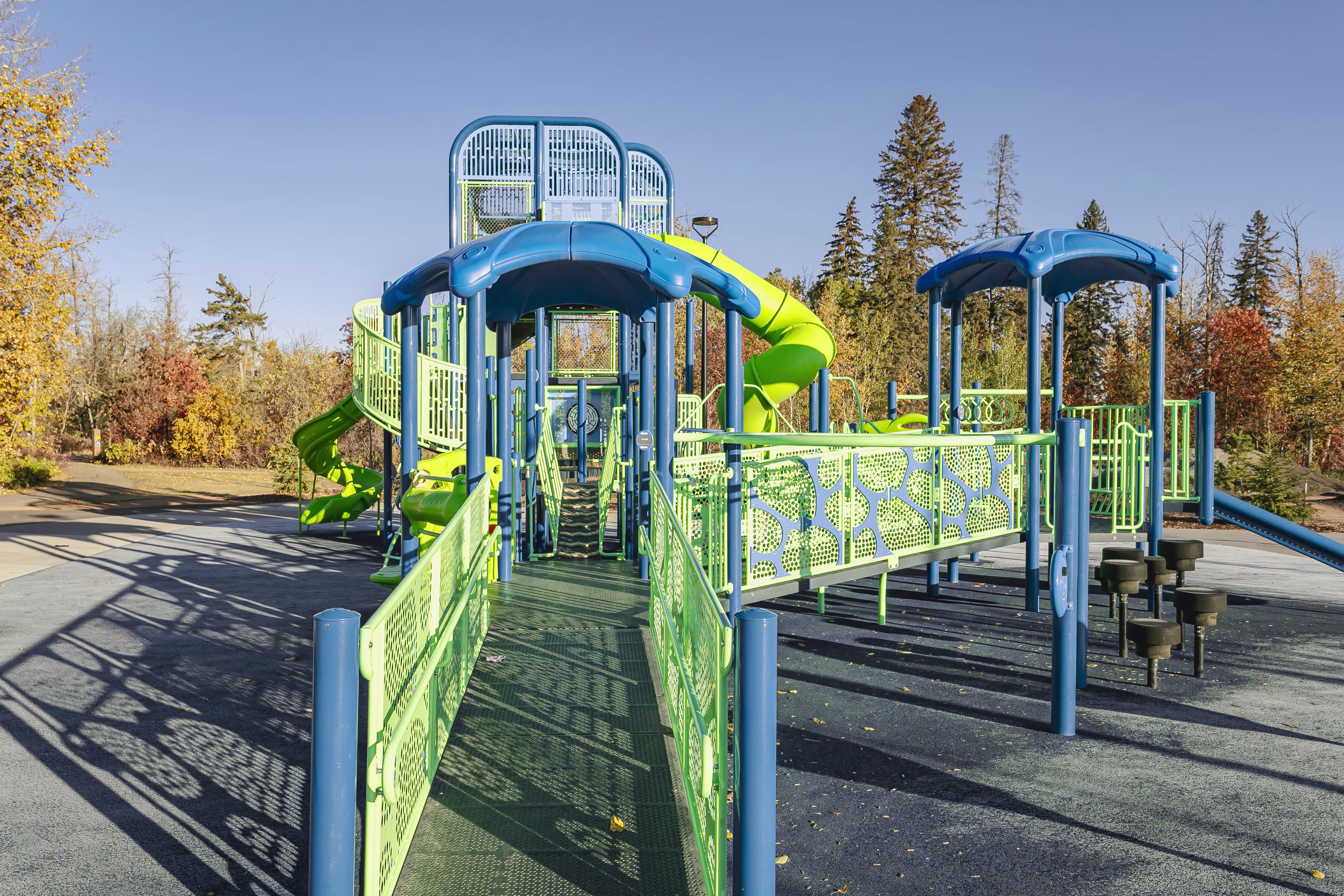 Central Park Playground (Spruce Grove, AB) playground in Spruce Grove, AB - natural playground features