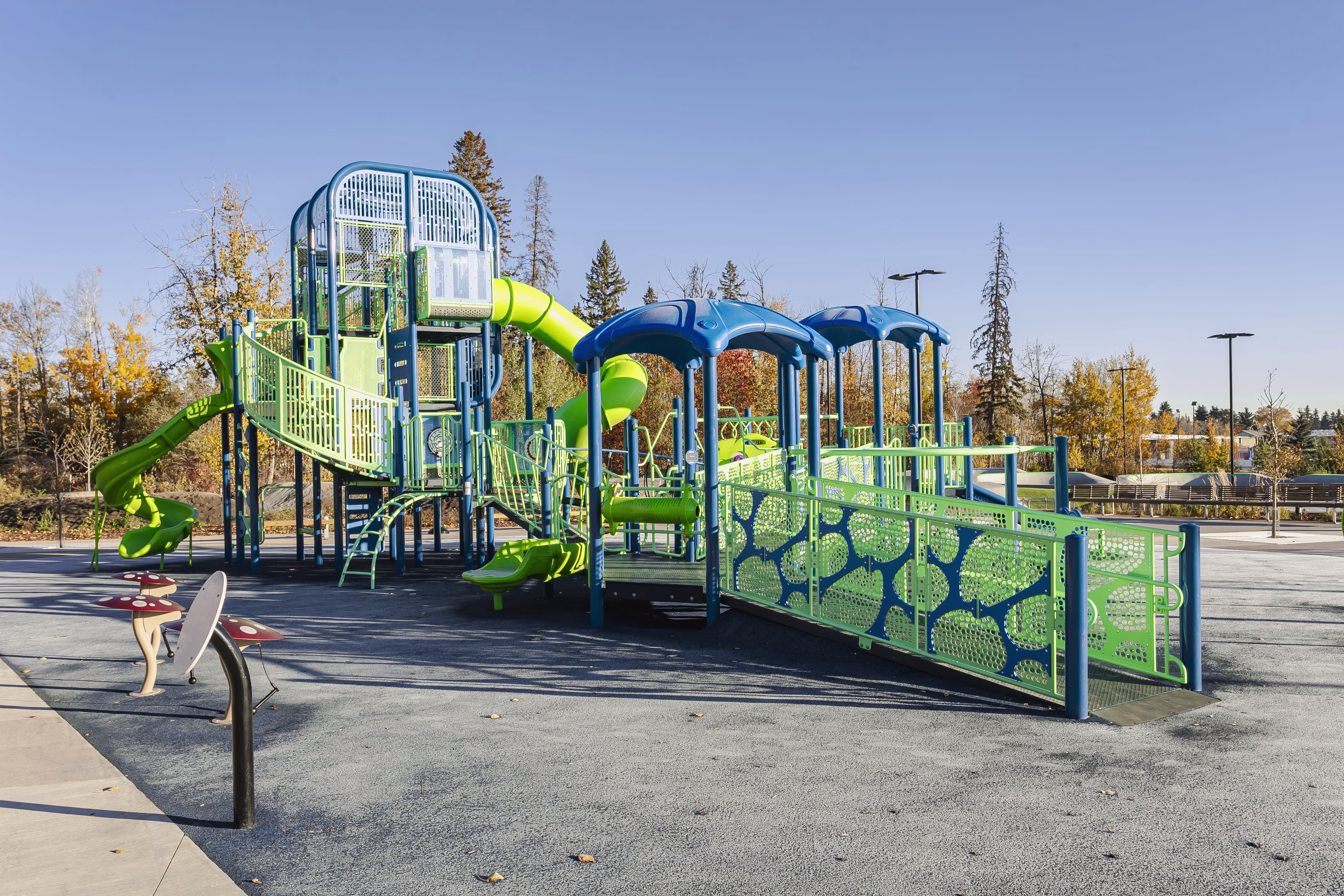 Central Park Playground (Spruce Grove, AB) playground in Spruce Grove, AB - inclusive play equipment