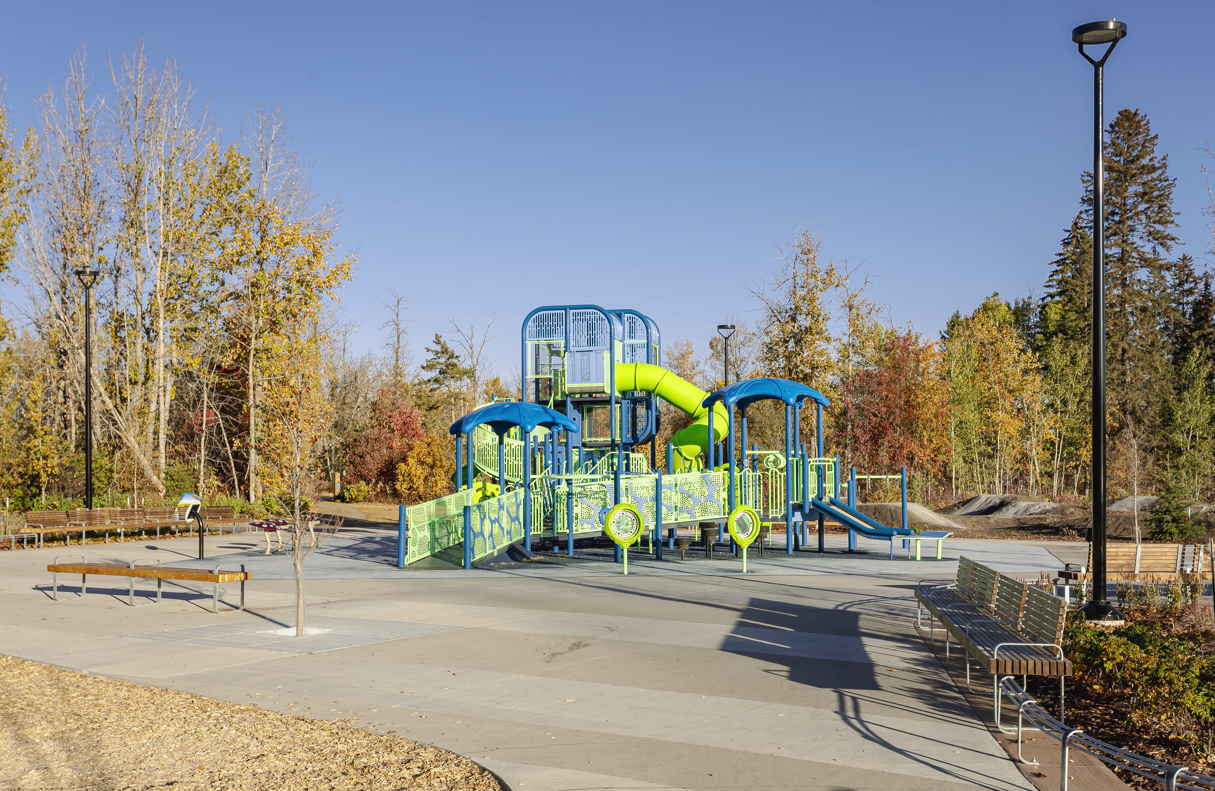 Central Park Playground (Spruce Grove, AB) playground in Spruce Grove, AB - playground climbing structures
