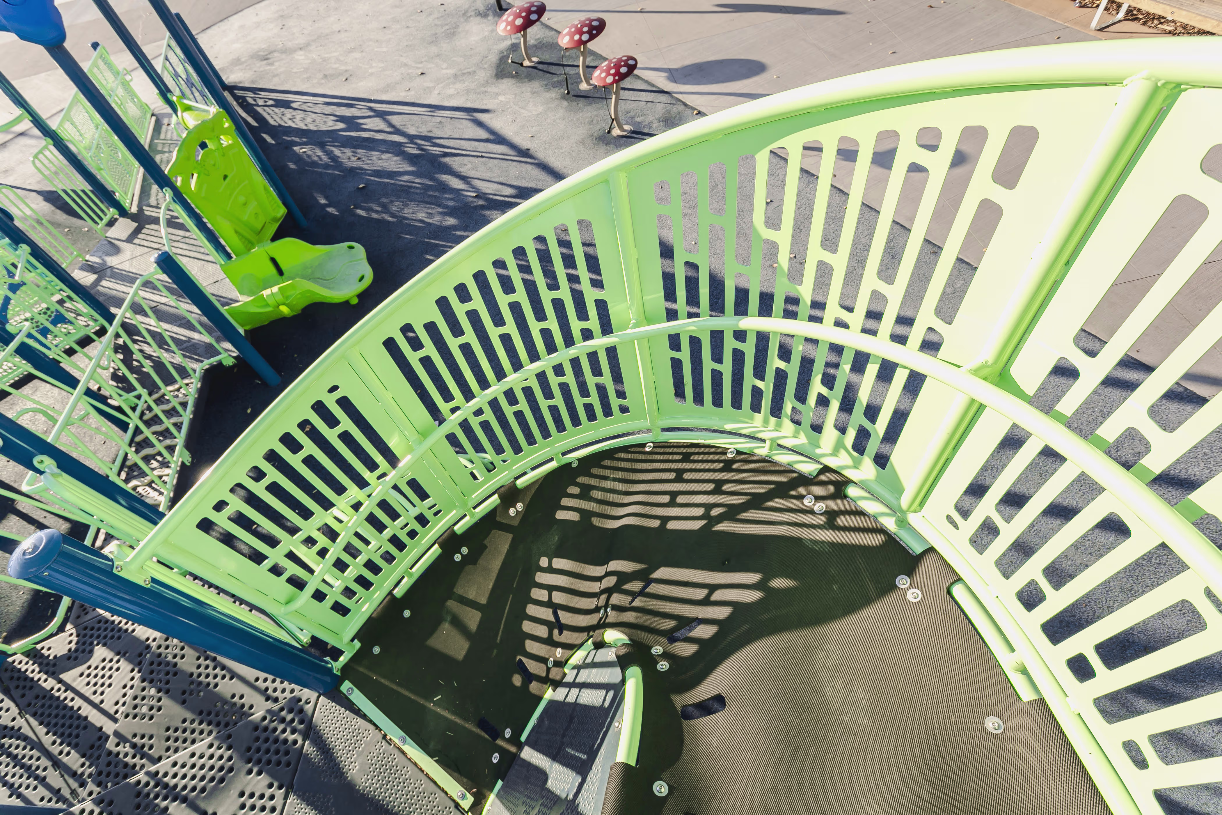 Central Park Playground (Spruce Grove, AB) playground in Spruce Grove, AB - play area surfacing and safety features