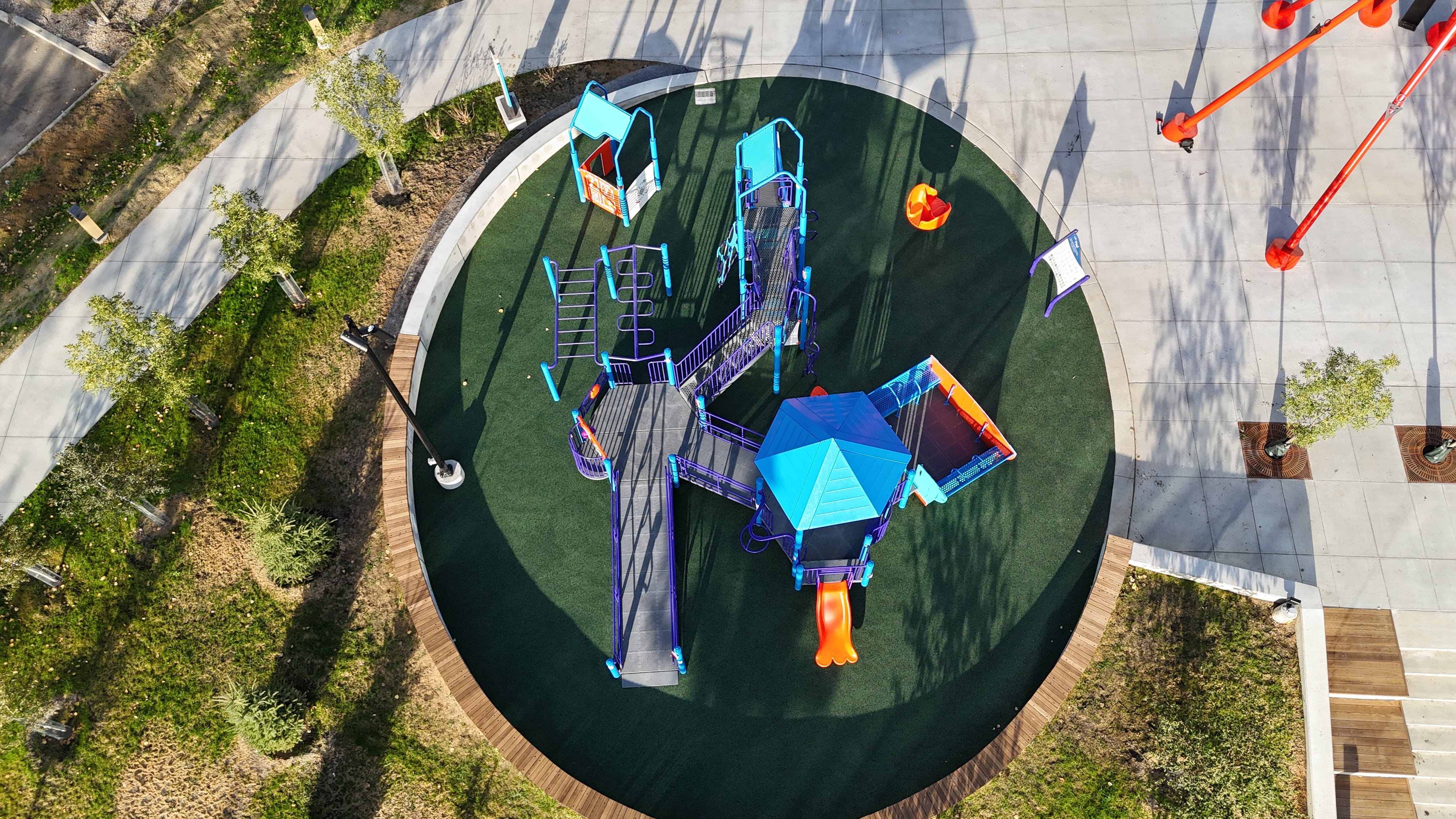 Inspire Playground playground in Airdrie, AB - playground climbing structures