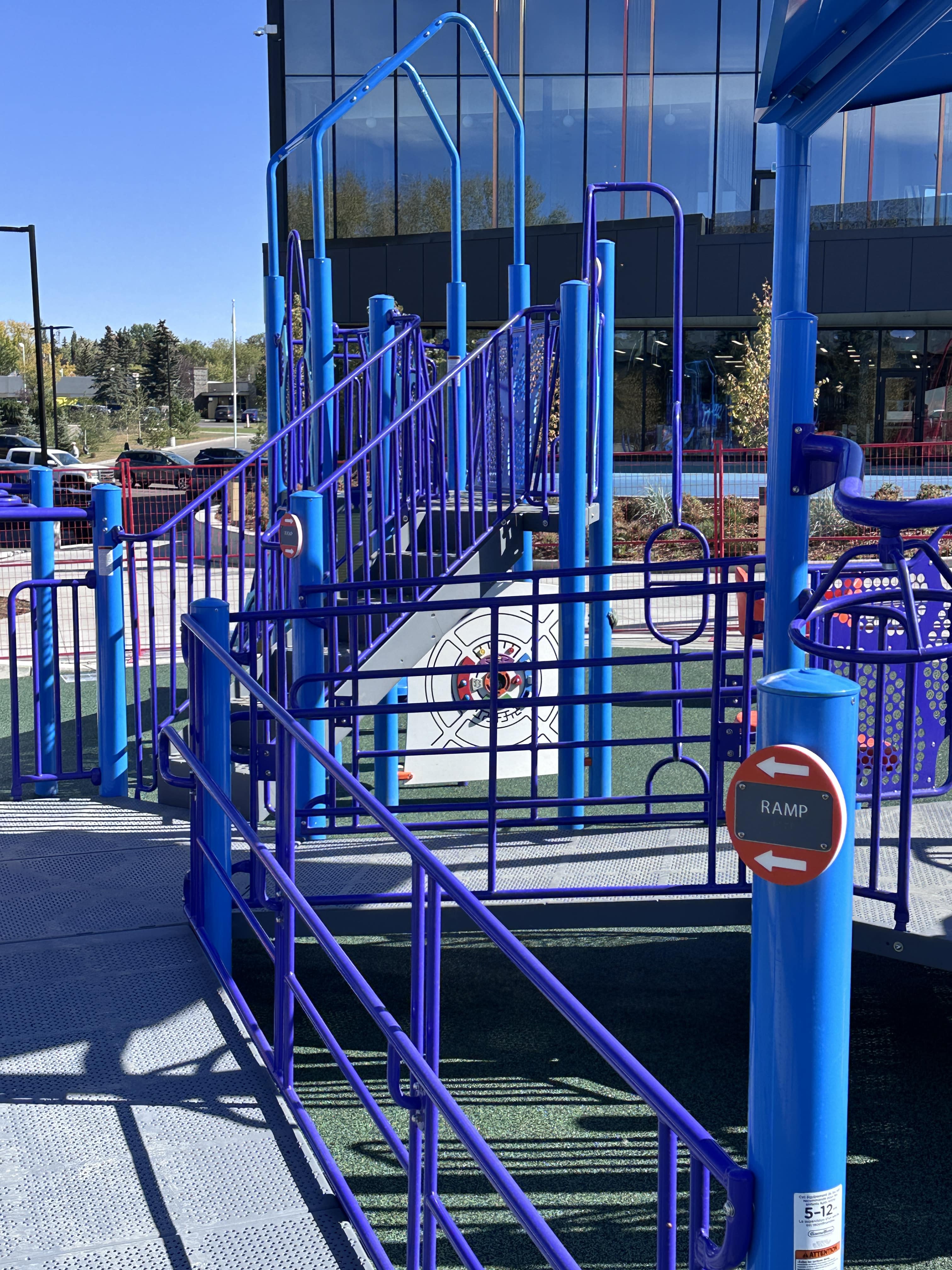 Inspire Playground playground in Airdrie, AB - natural playground features
