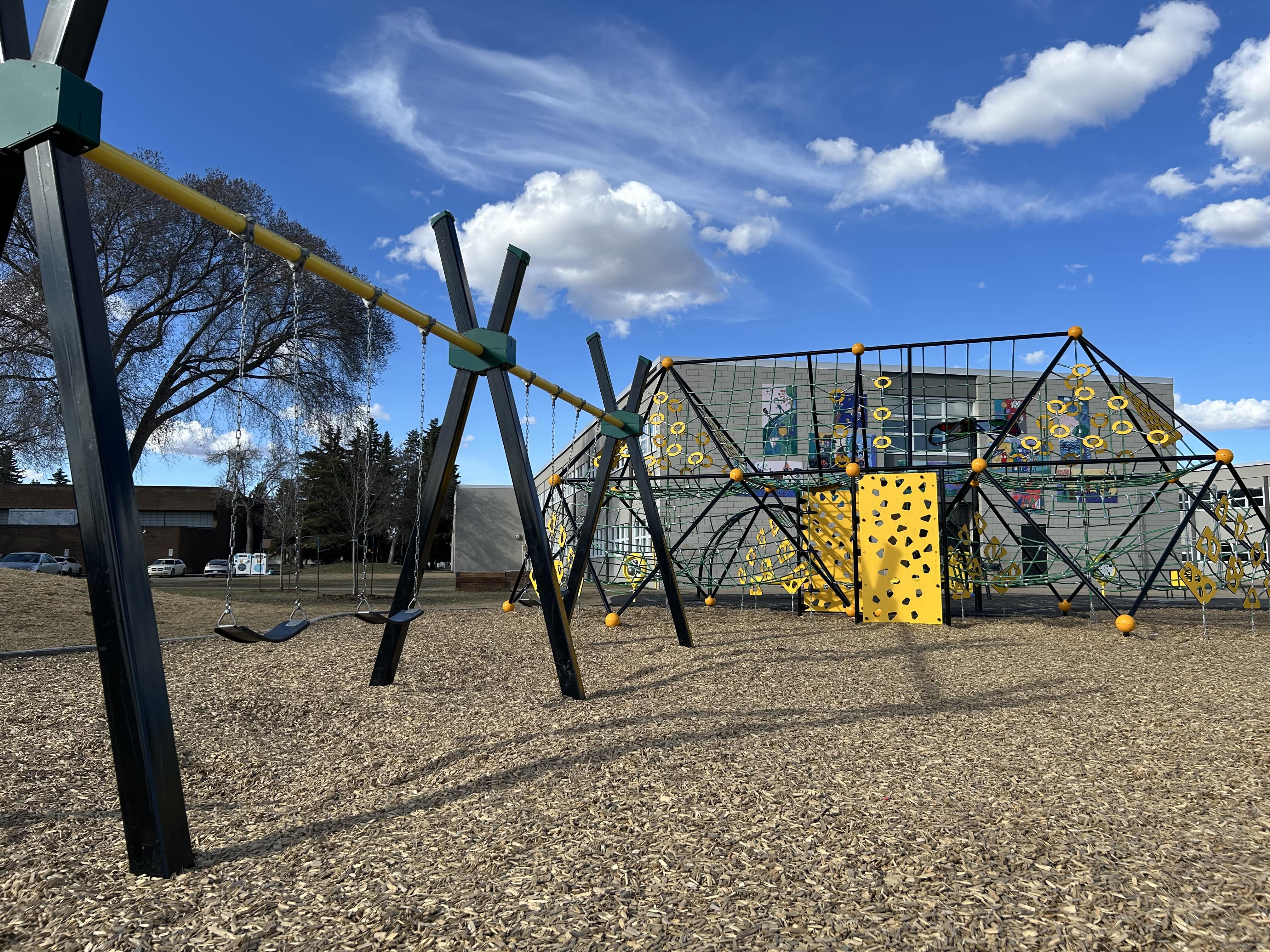 Hardisty School (Edmonton, AB) playground in Edmonton, AB - interactive play elements