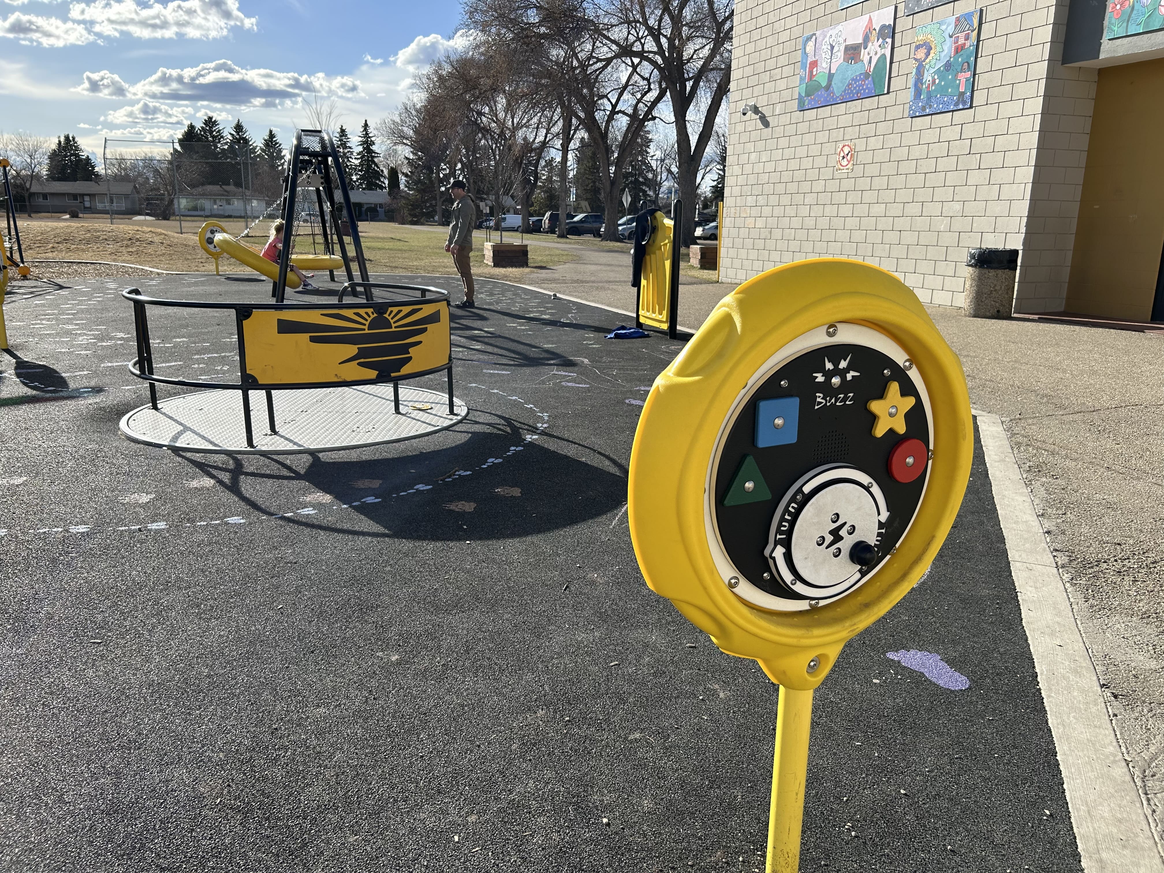 Hardisty School (Edmonton, AB) playground in Edmonton, AB - outdoor recreational equipment
