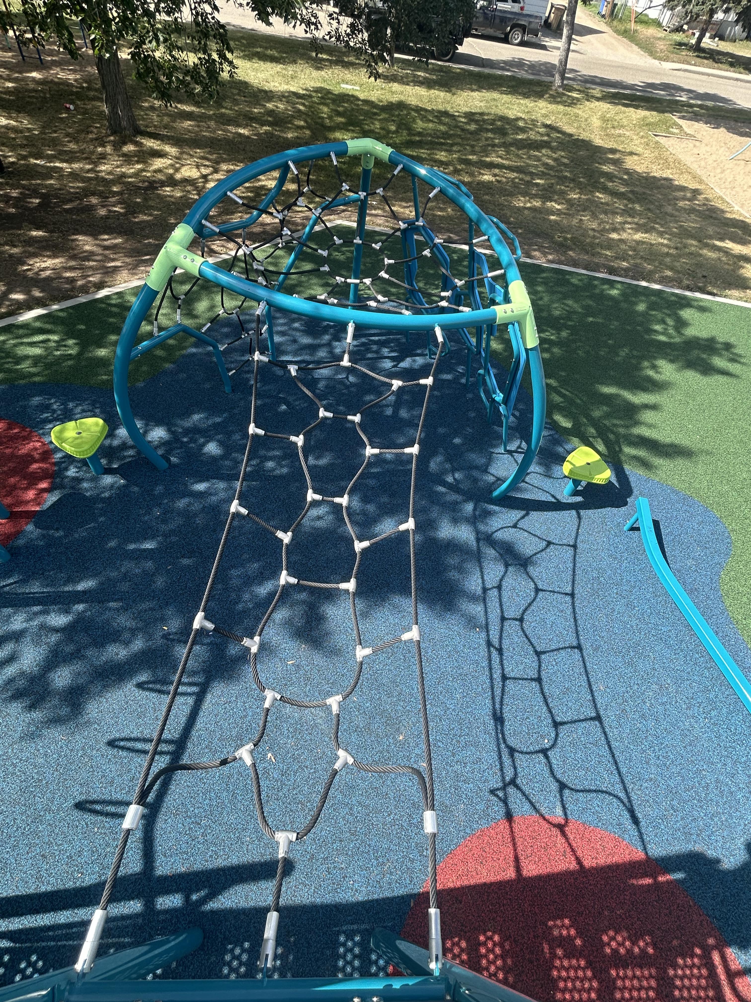 Benson Park playground in Regina, SK - interactive play features