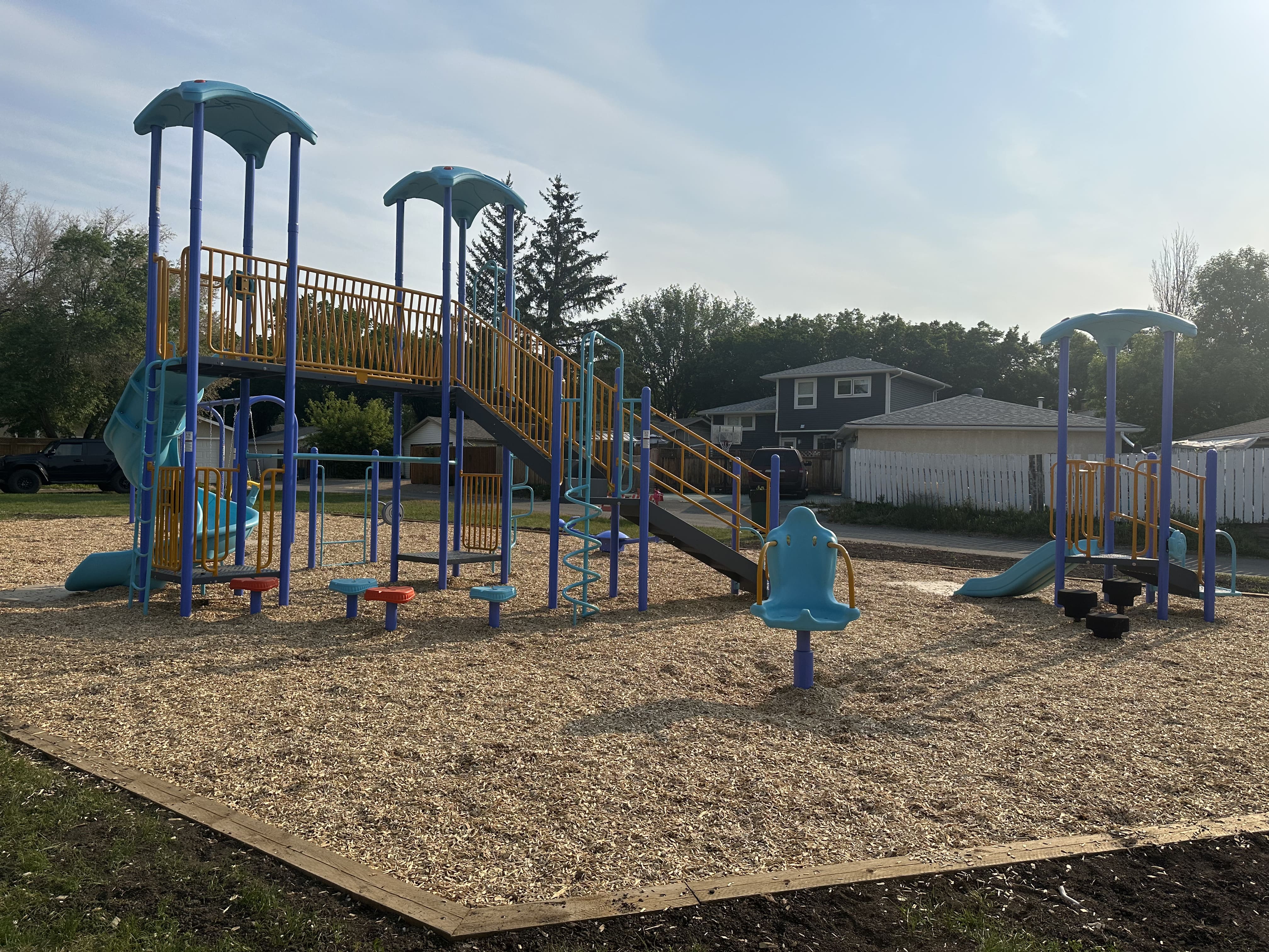 Dalgliesh Park Playground (Regina, SK) playground in Regina, SK - playground swings and slides