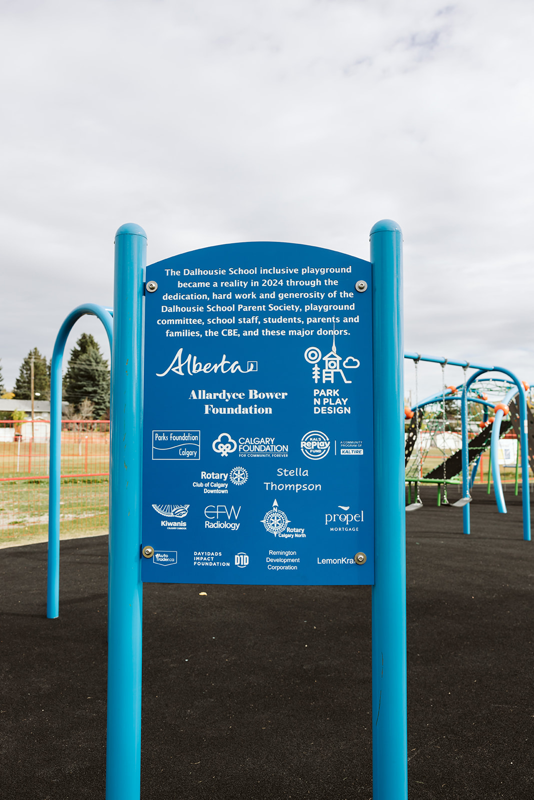 Dalhousie School (Calgary, AB) playground in Calgary, AB - play area surfacing and safety features