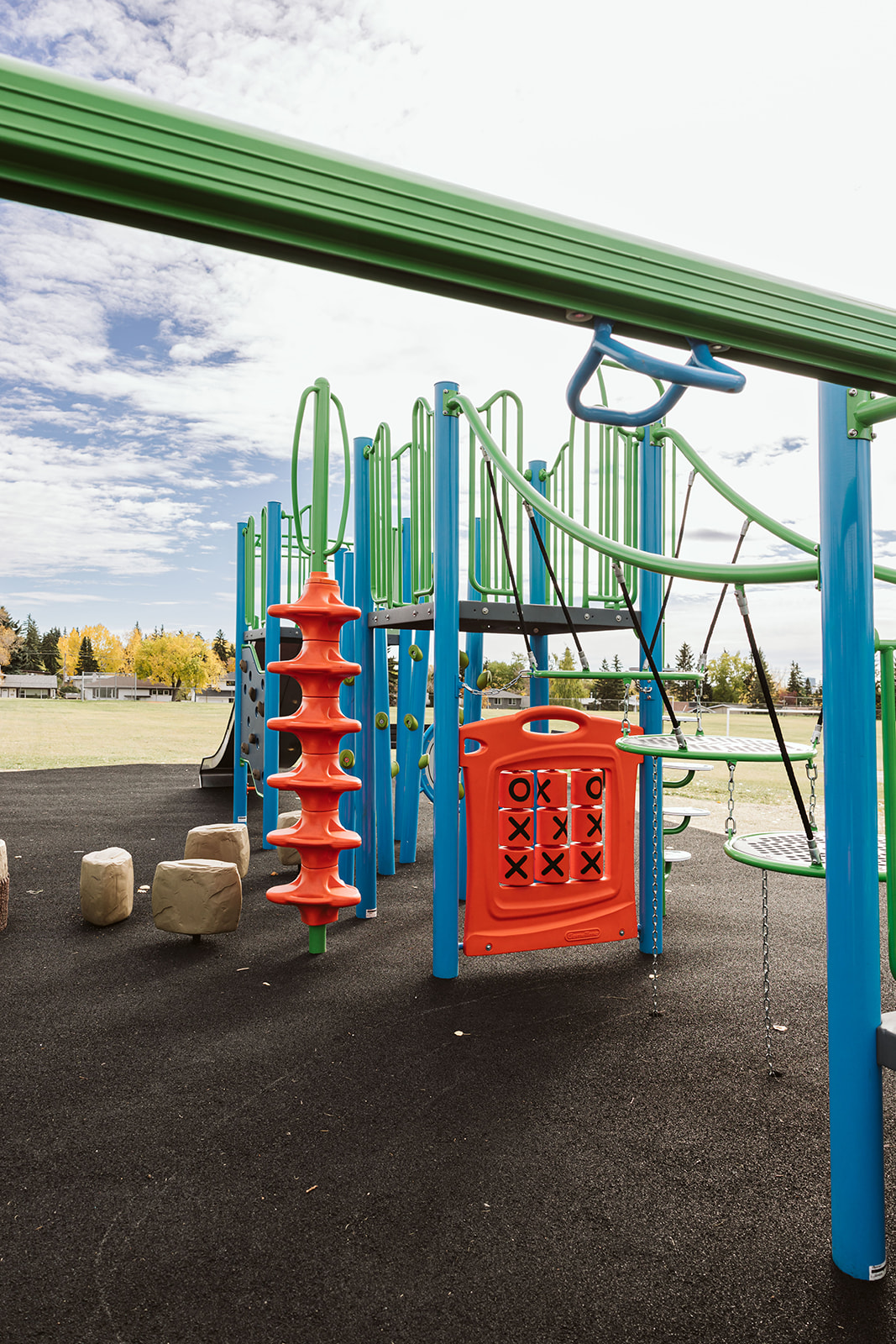 Dalhousie School (Calgary, AB) playground in Calgary, AB - play area surfacing and safety features
