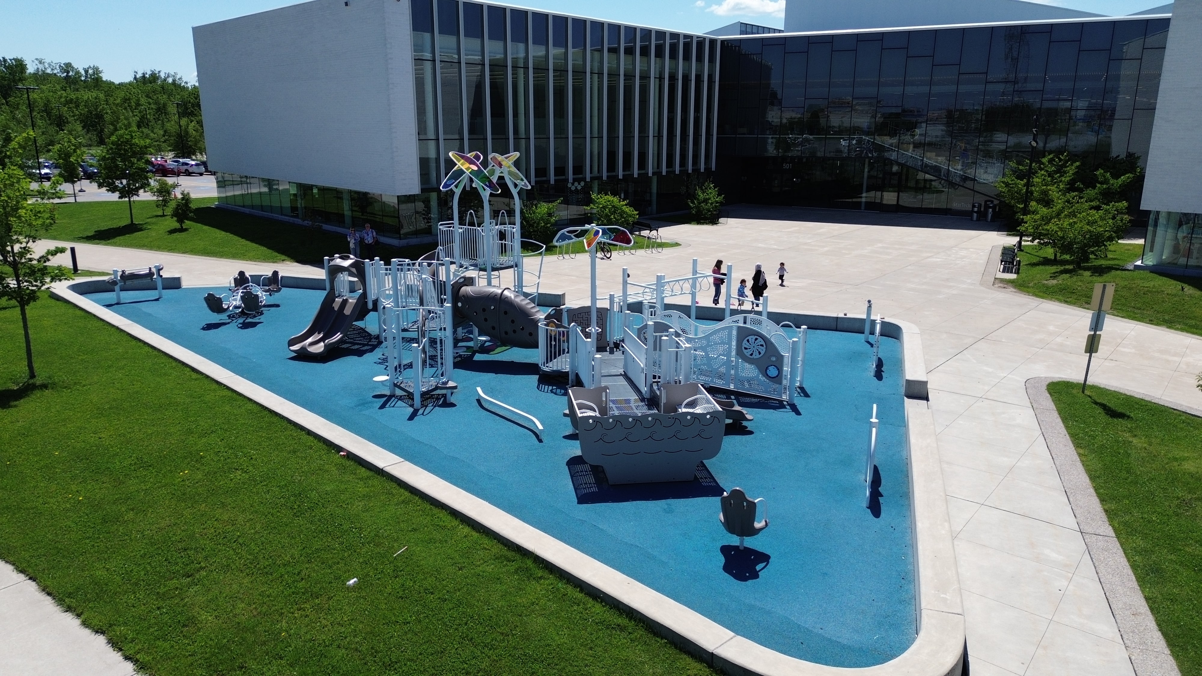 Bostwick Community Center Playground (London, ON) playground - play area surfacing and safety features