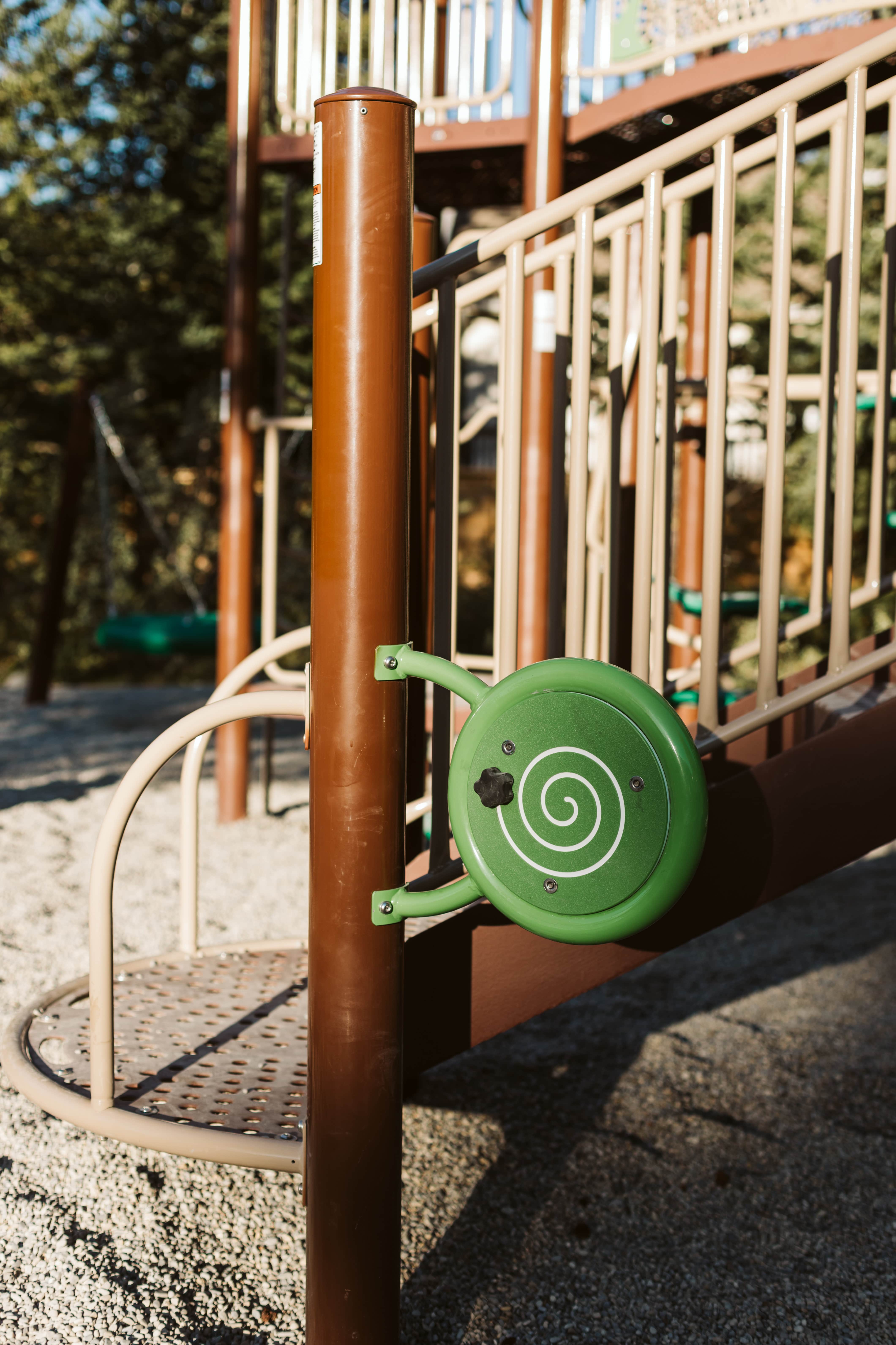 Lady MacDonald Park (Canmore, AB) playground in Canmore, AB - accessible playground features