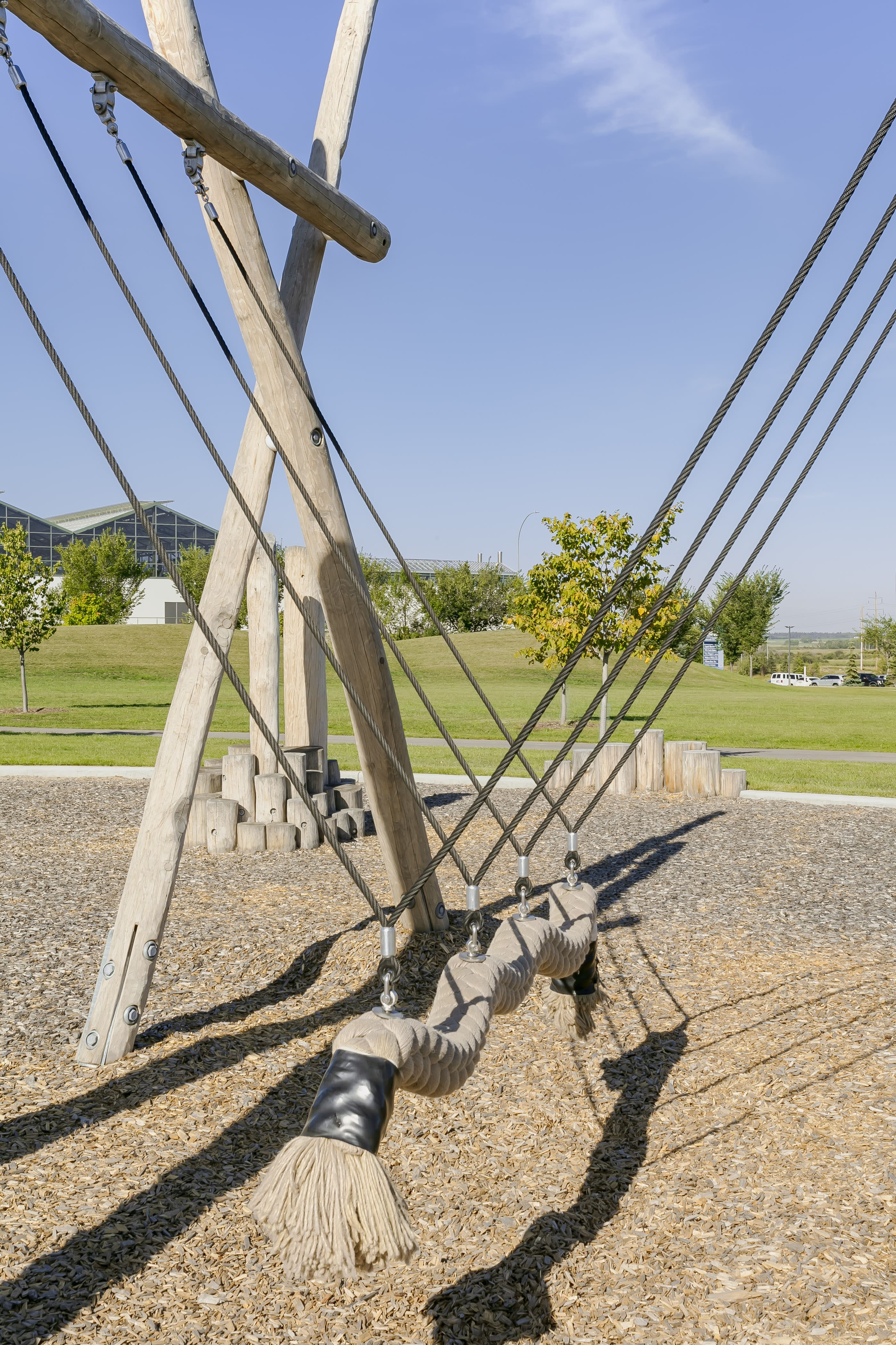 Rondeau Park playground in Edmonton, AB - playground safety surfacing