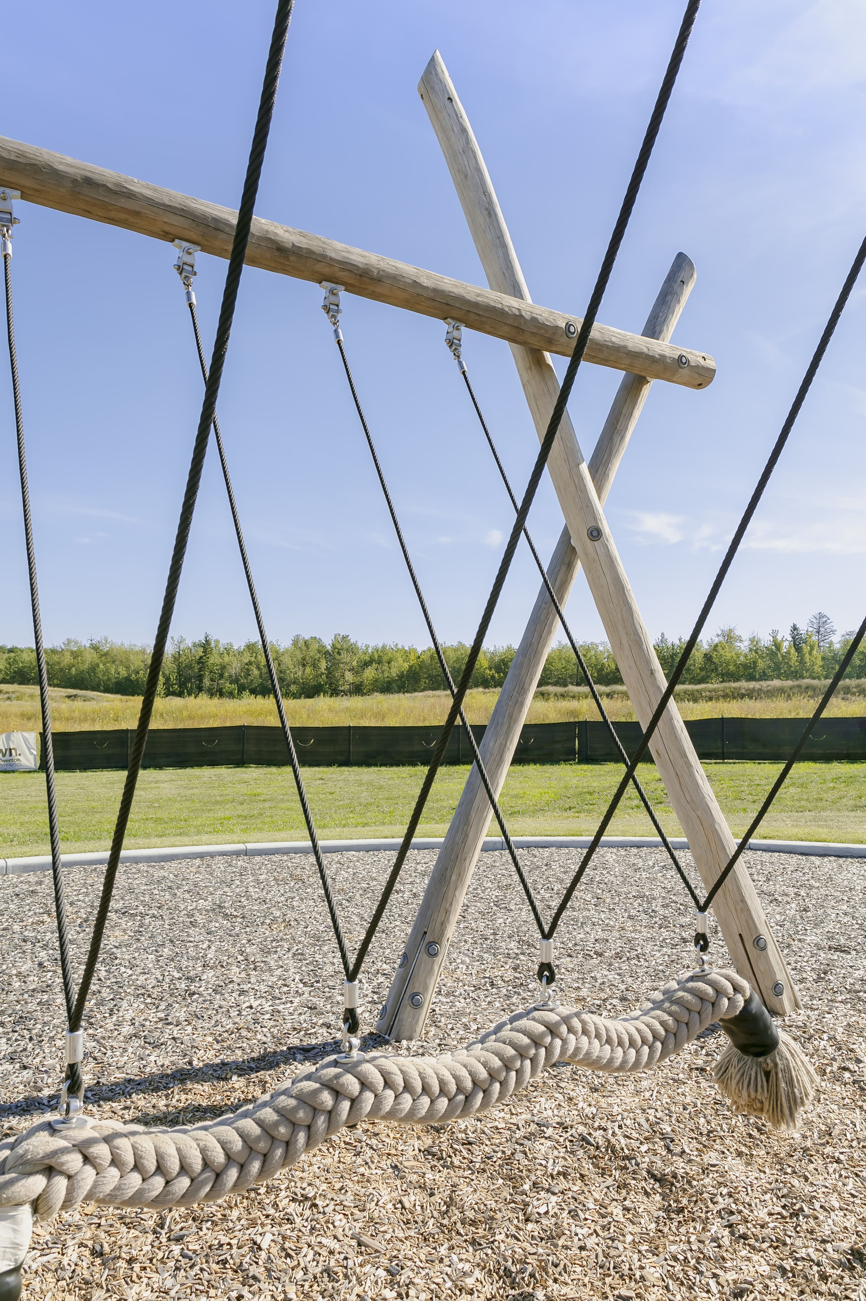 Rondeau Park playground in Edmonton, AB - play area with shade structures