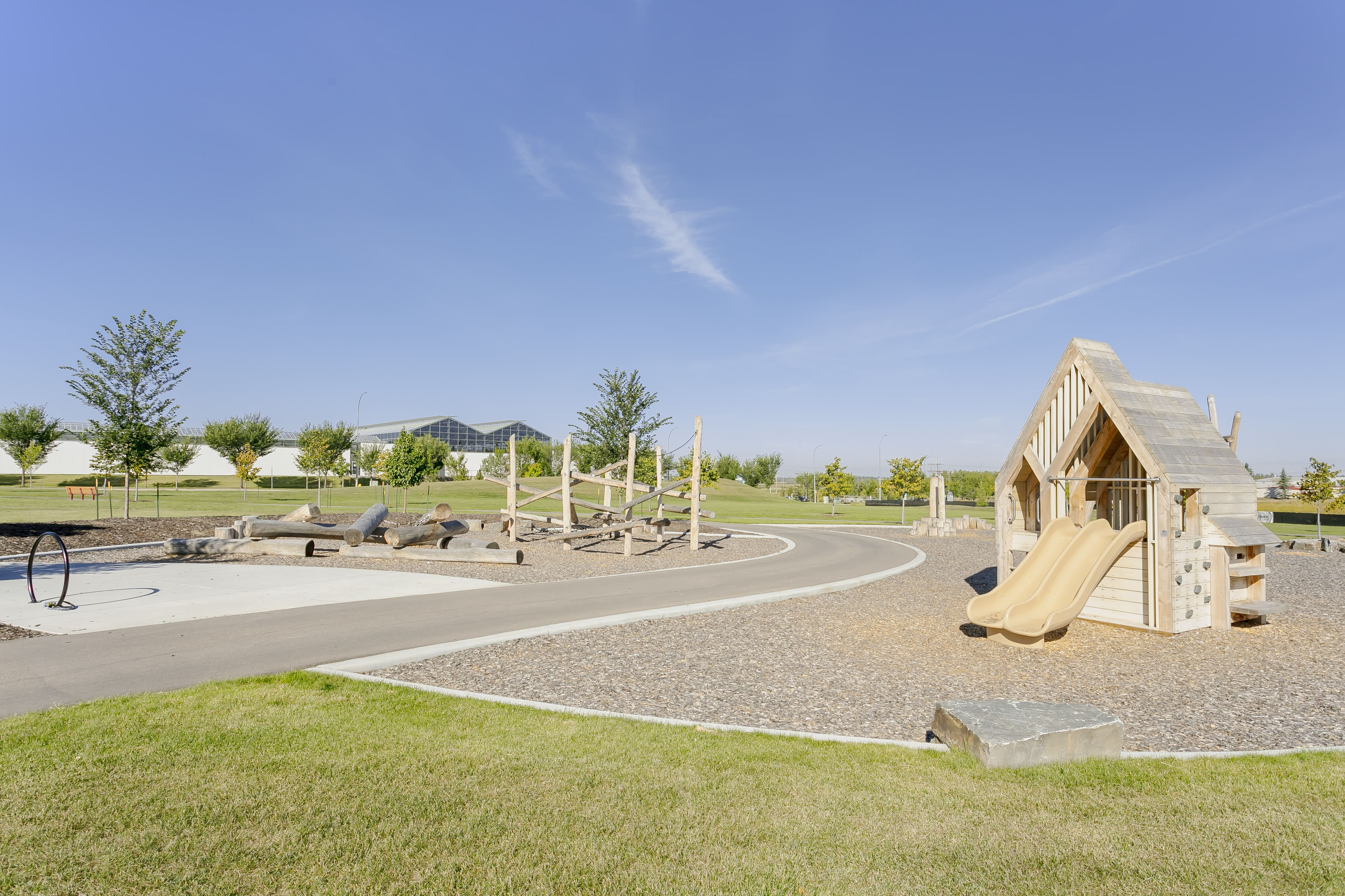 Rondeau Park playground in Edmonton, AB - play area surfacing and safety features