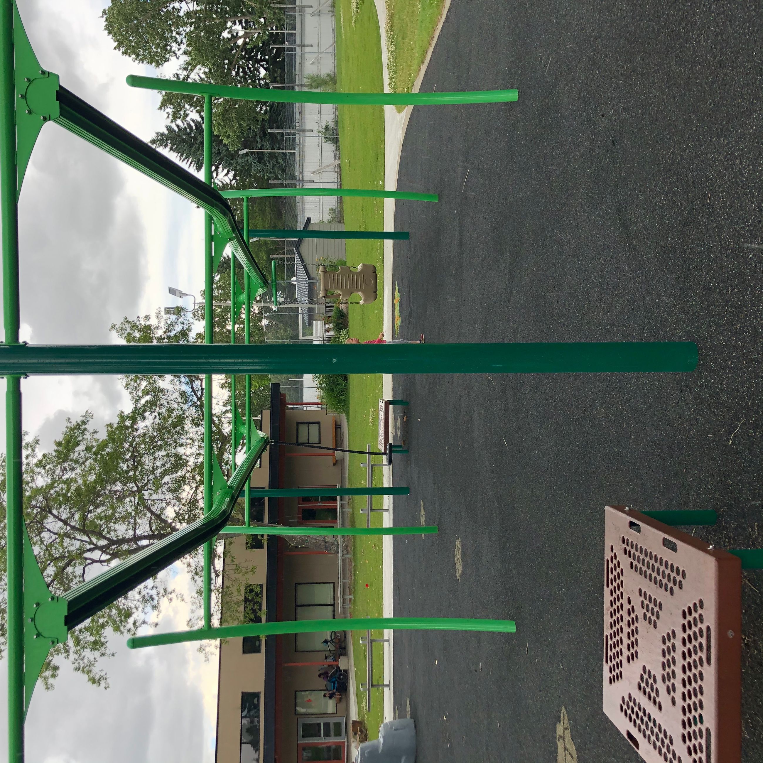 Crestwood Community Playground (Edmonton, AB) playground in Edmonton, AB - children playing on equipment
