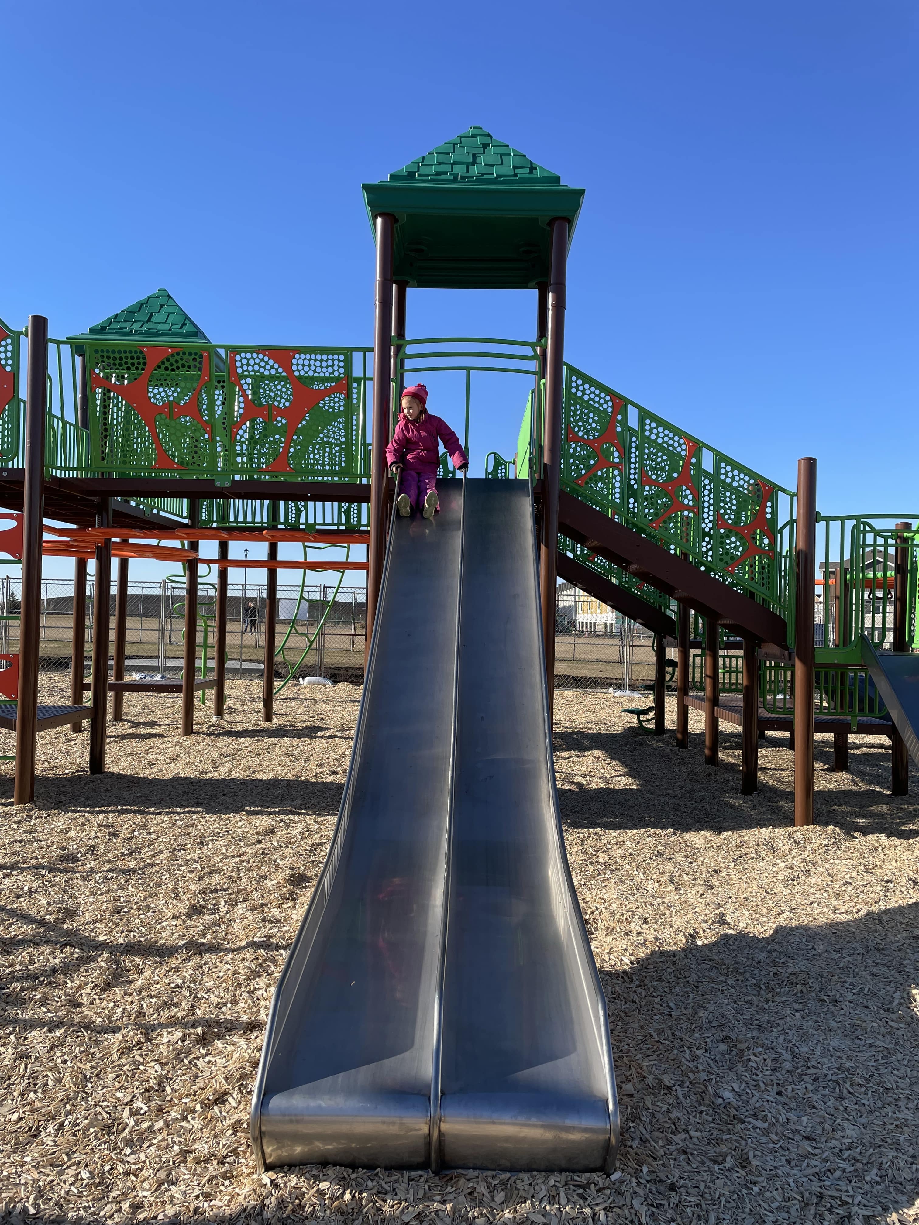 Shauna May Seneca School (Edmonton, AB) playground in Edmonton, AB - outdoor recreational equipment