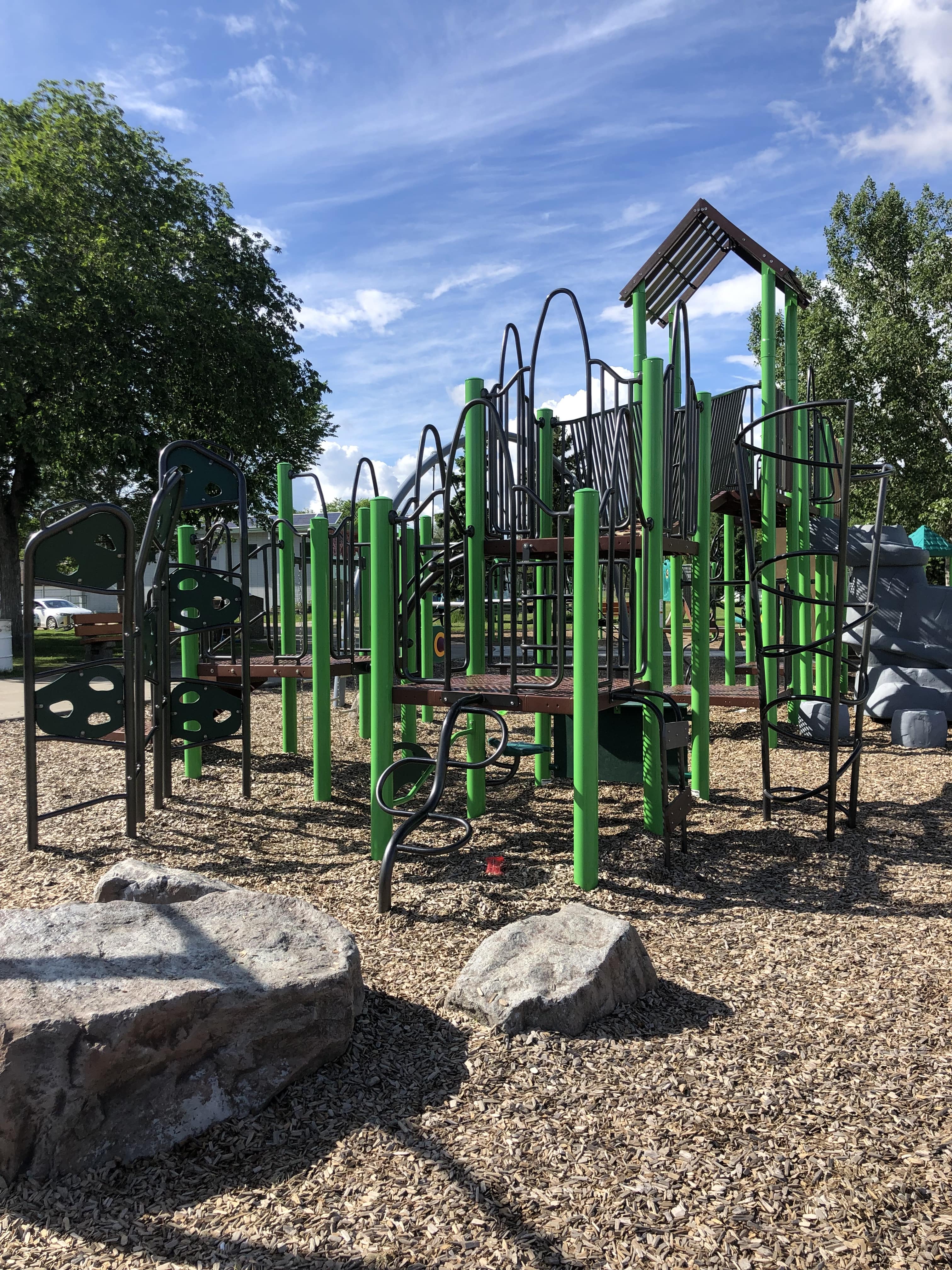 Meadowlark Park (Edmonton, AB) playground in Edmonton, AB - playground climbing structures