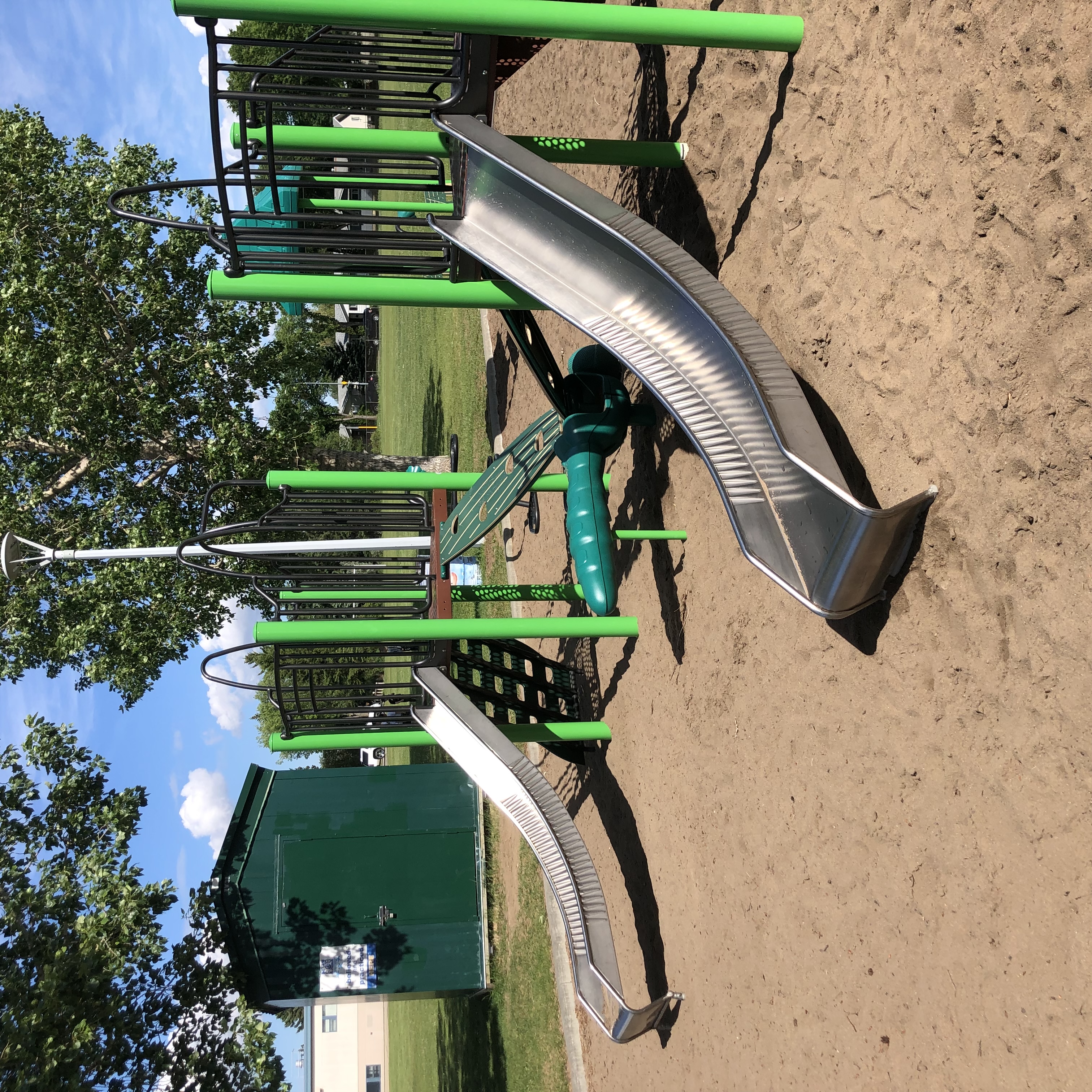 Meadowlark Park (Edmonton, AB) playground in Edmonton, AB - interactive play elements