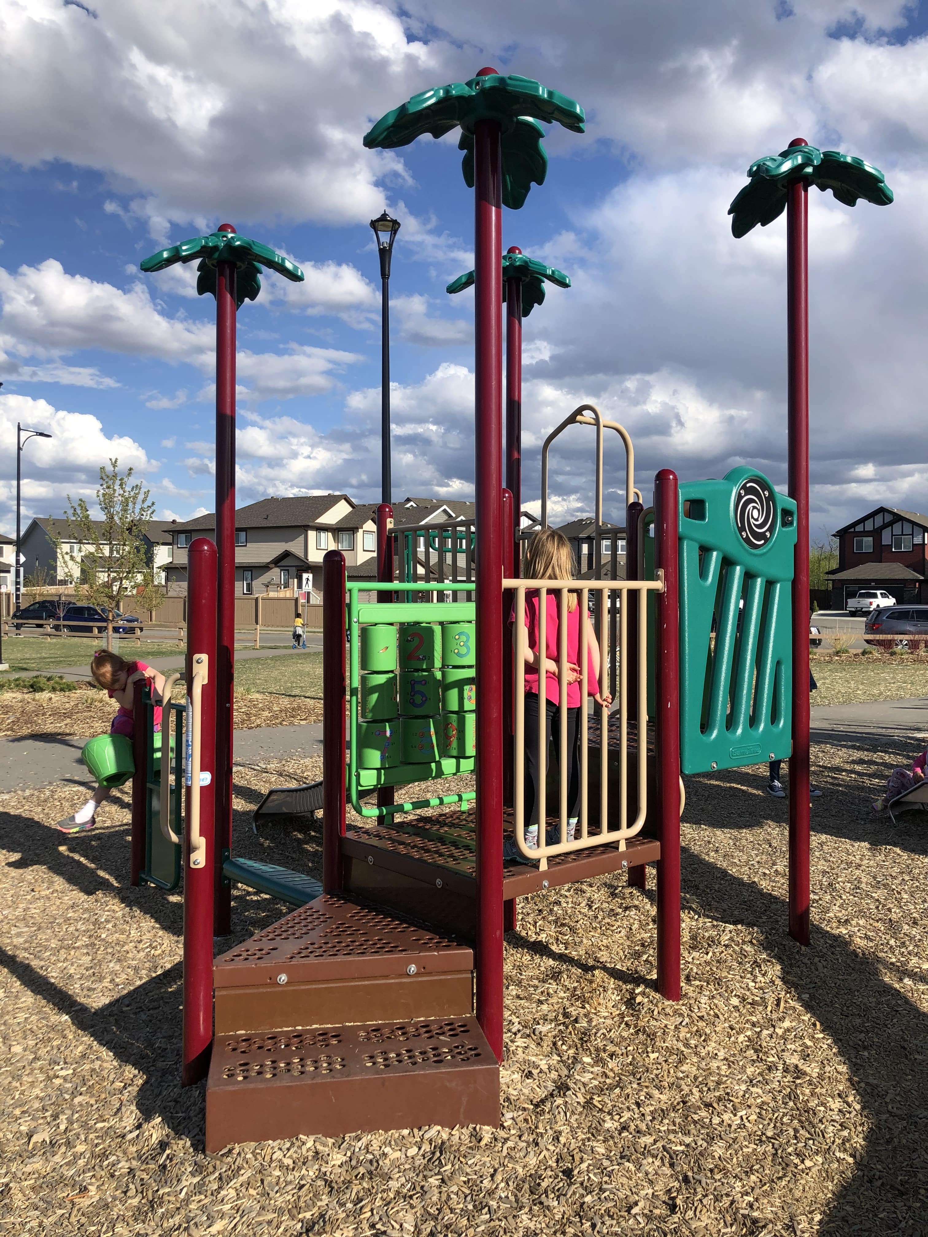 Rapperswill Playground (Edmonton, AB) playground in Edmonton, AB - children playing on equipment