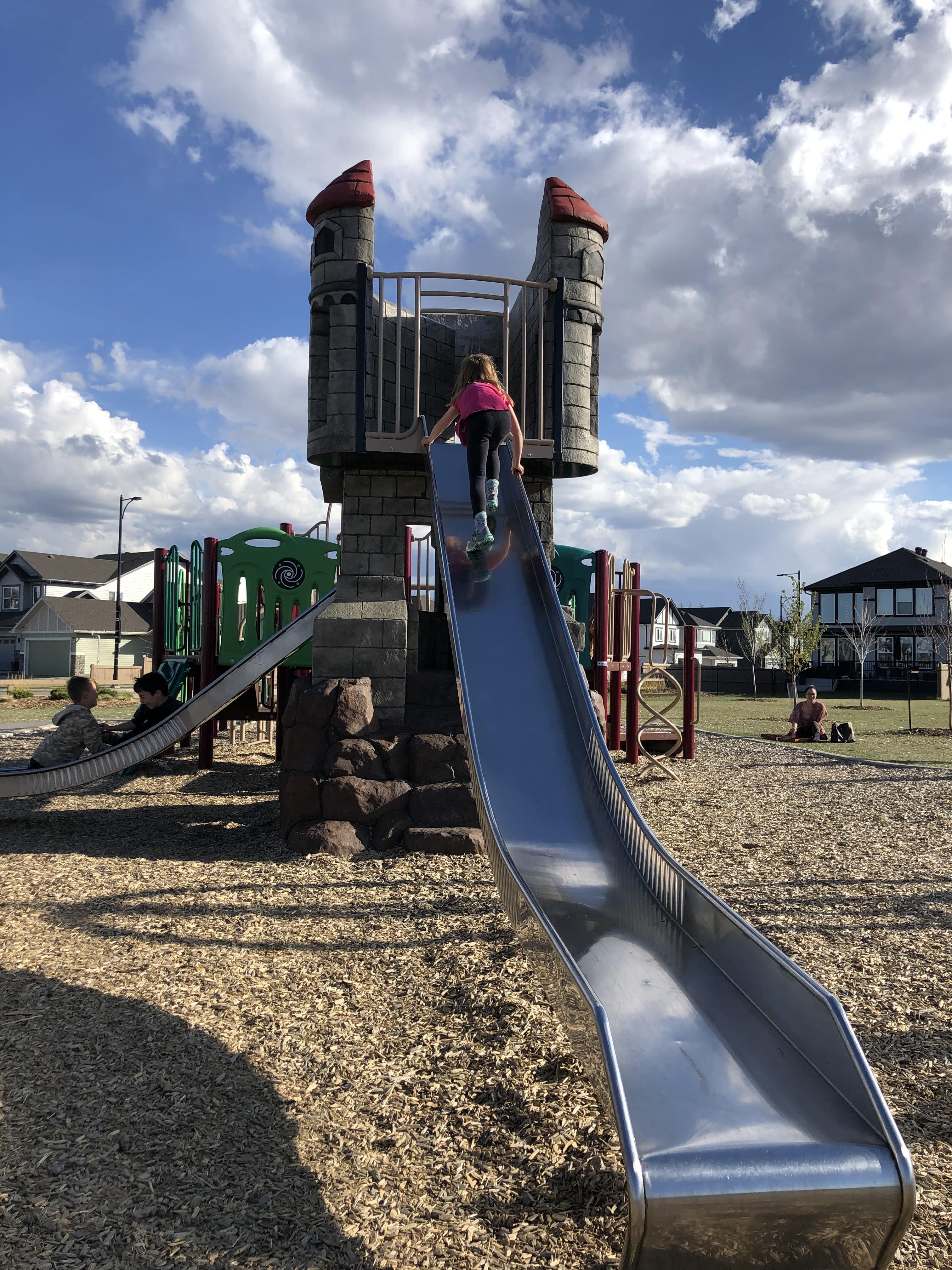 Rapperswill Playground playground in Edmonton, AB - colorful playground equipment