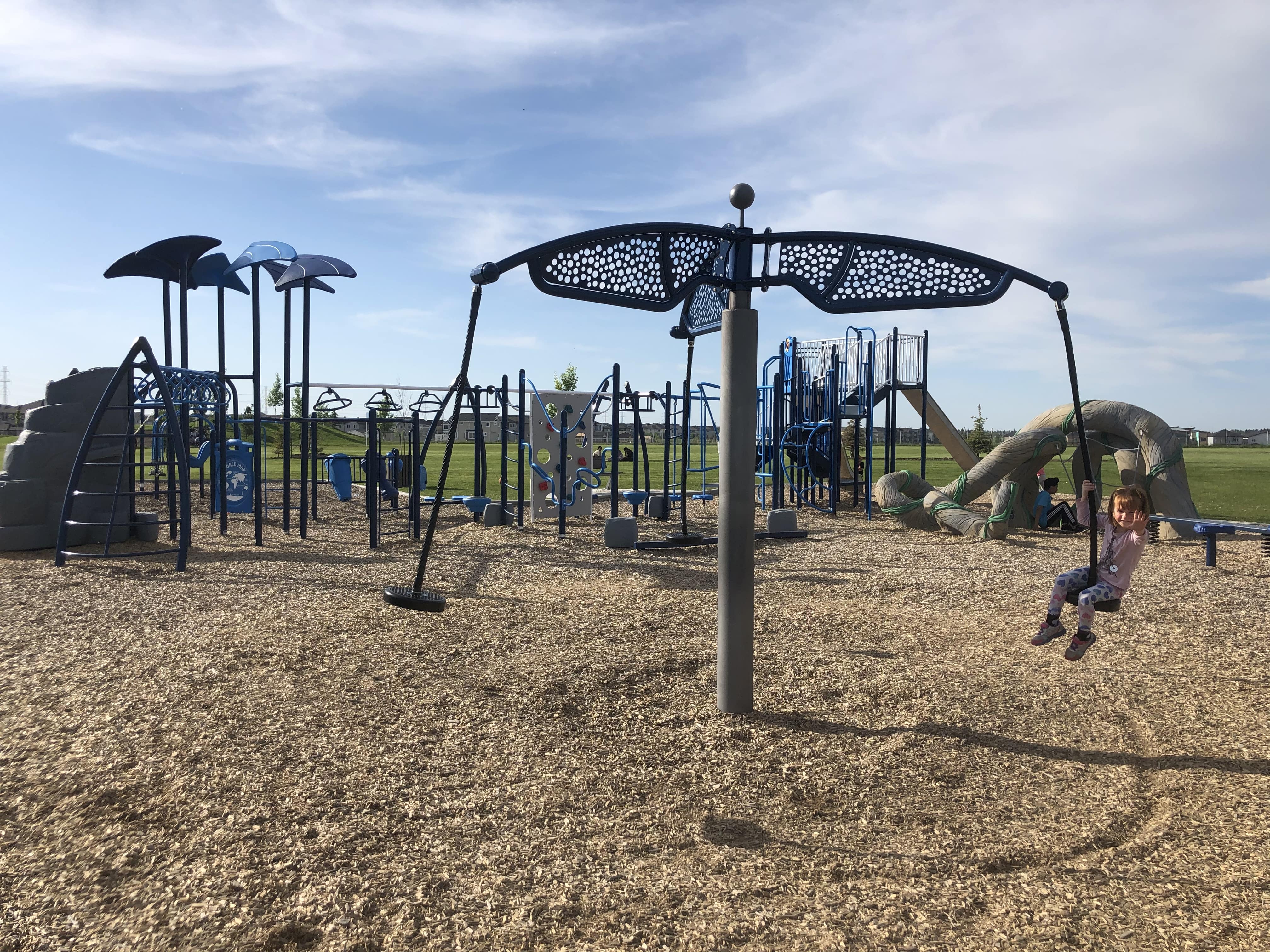 Svend Hanson School (Edmonton, AB) playground in Edmonton, AB - playground swings and slides