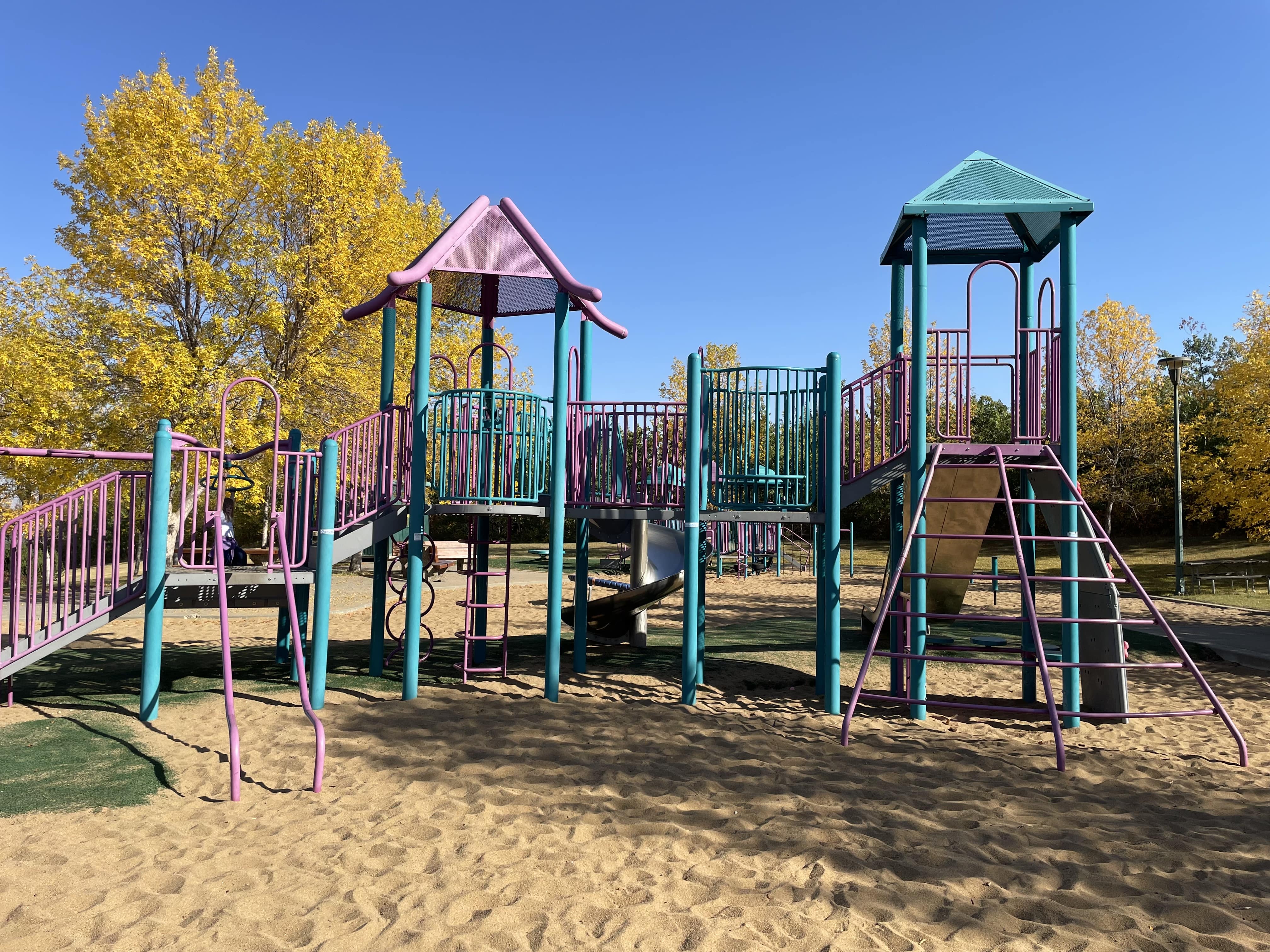 Falconer Heights Playground (Edmonton, AB) playground in Edmonton, AB - natural playground features