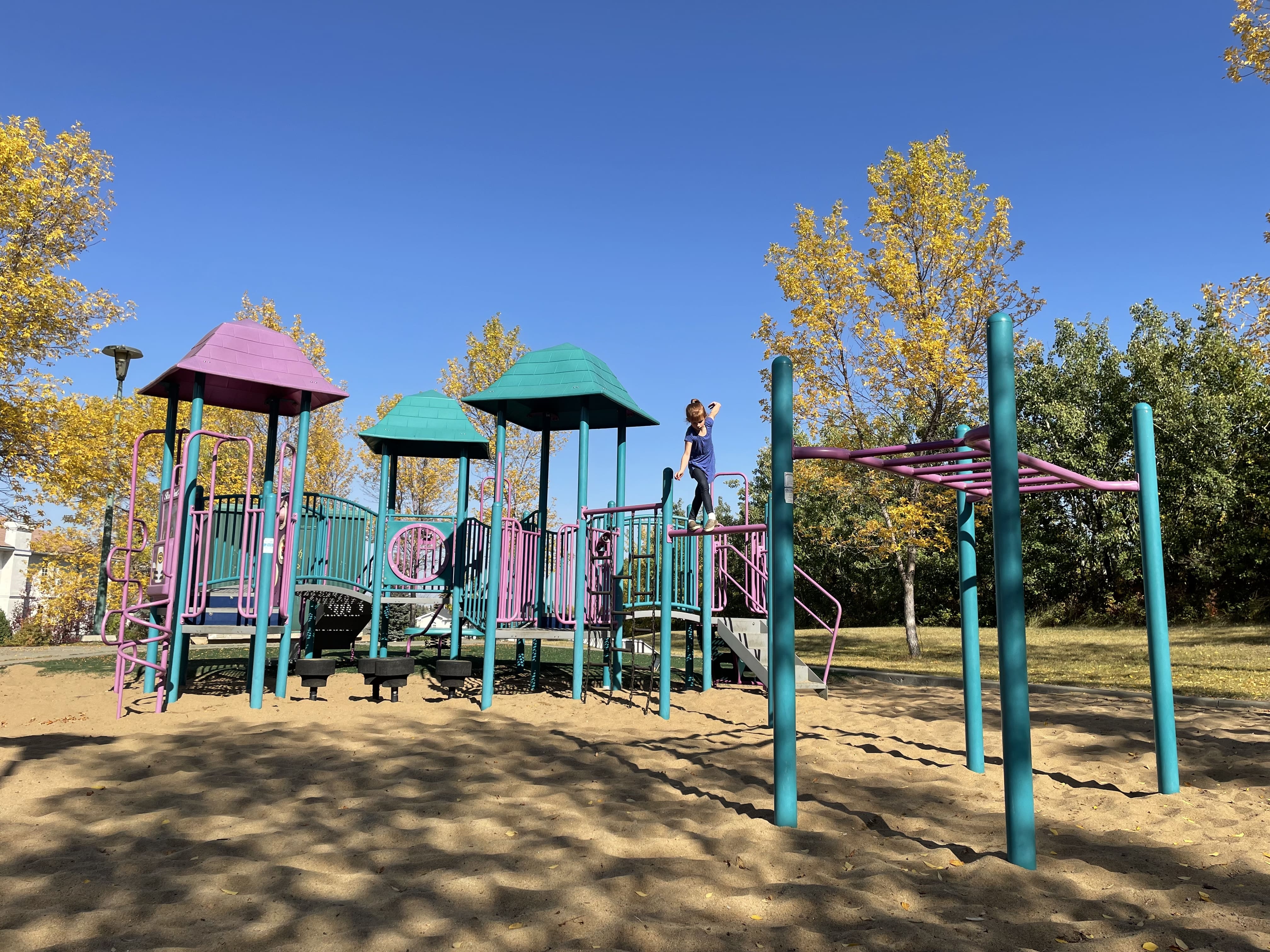 Falconer Heights Playground (Edmonton, AB) playground in Edmonton, AB - interactive play elements