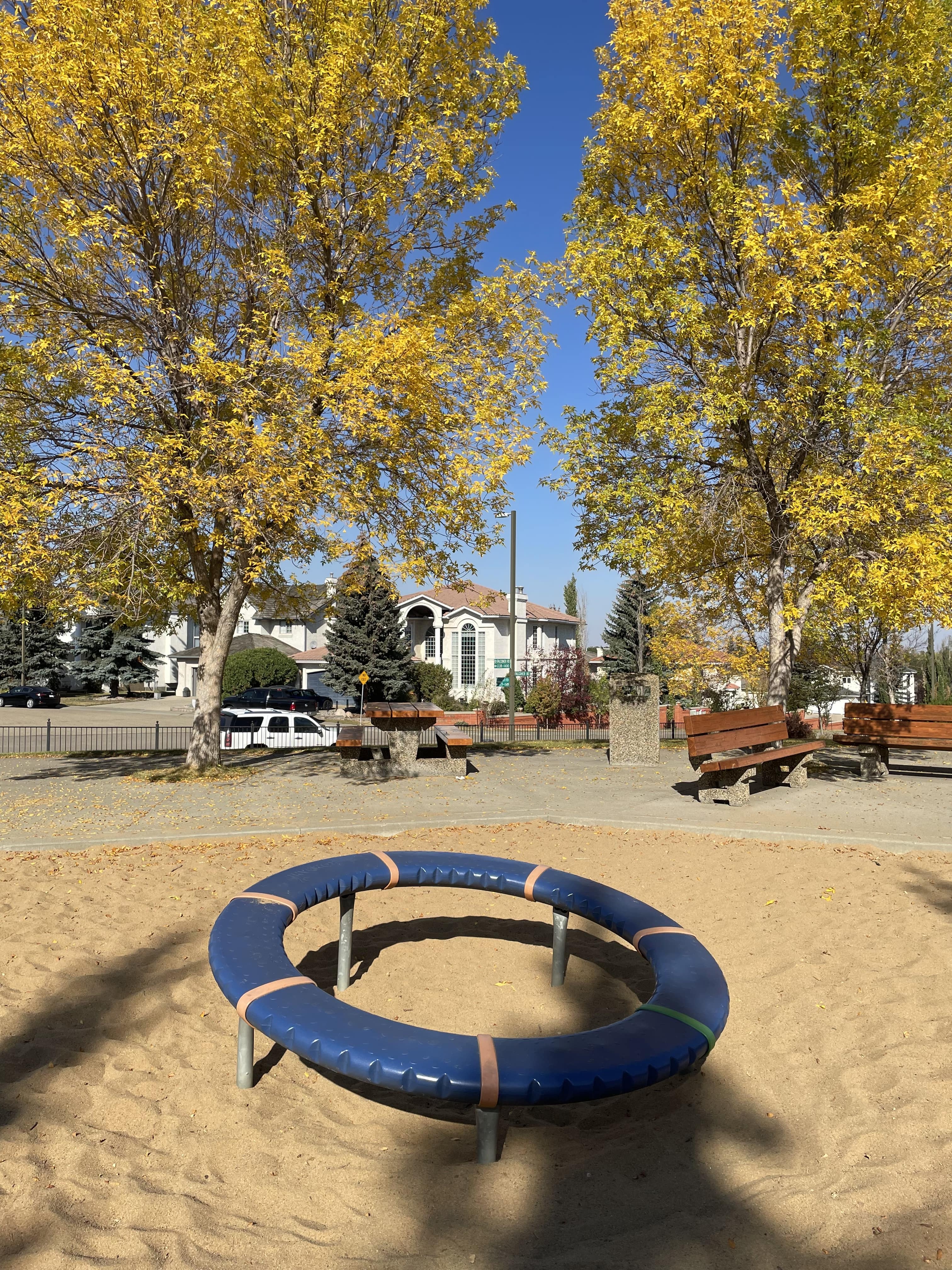 Falconer Heights Playground (Edmonton, AB) playground in Edmonton, AB - children playing on equipment