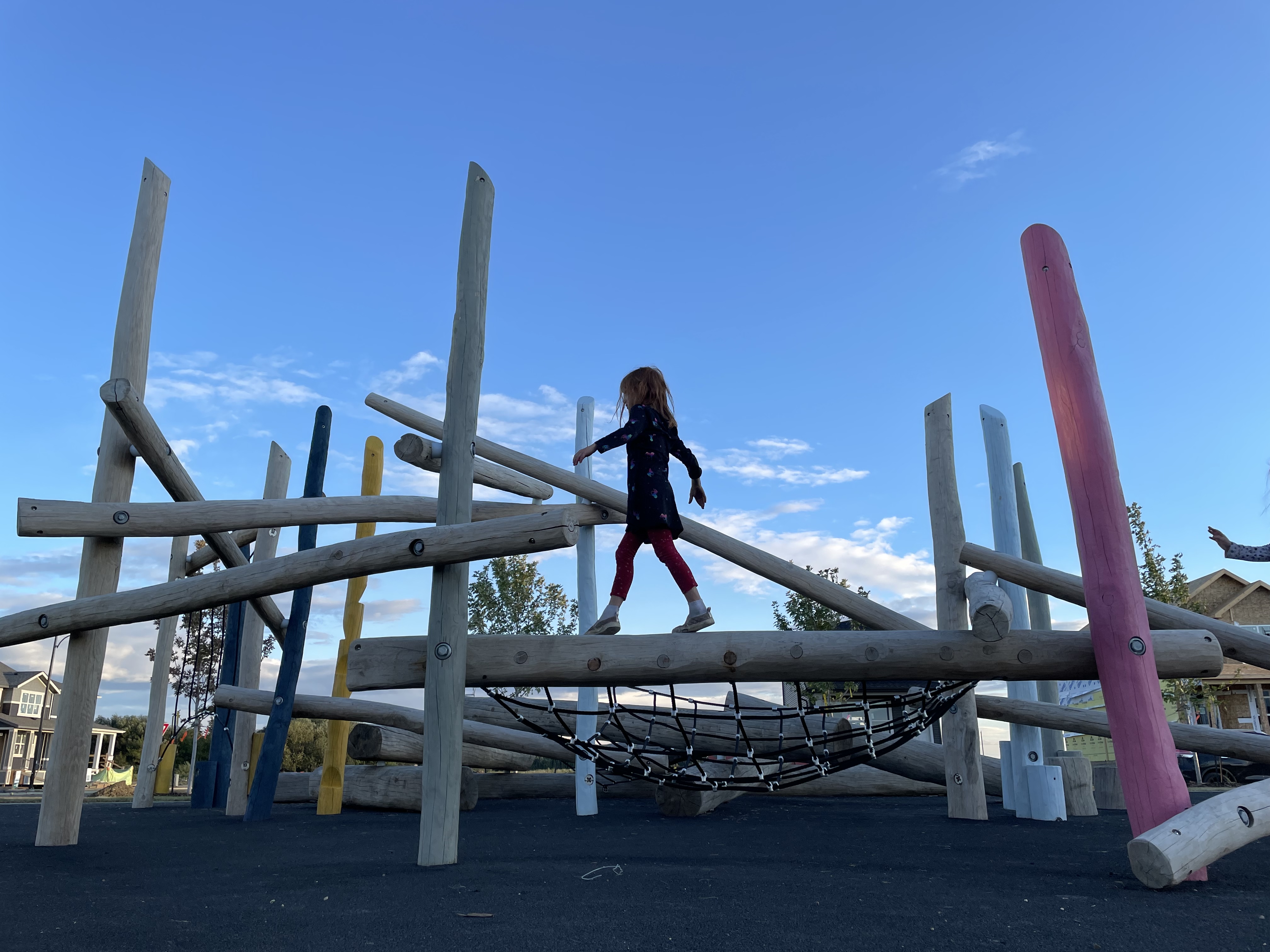 Parc Réunis playground in Beaumont, AB - community playground space