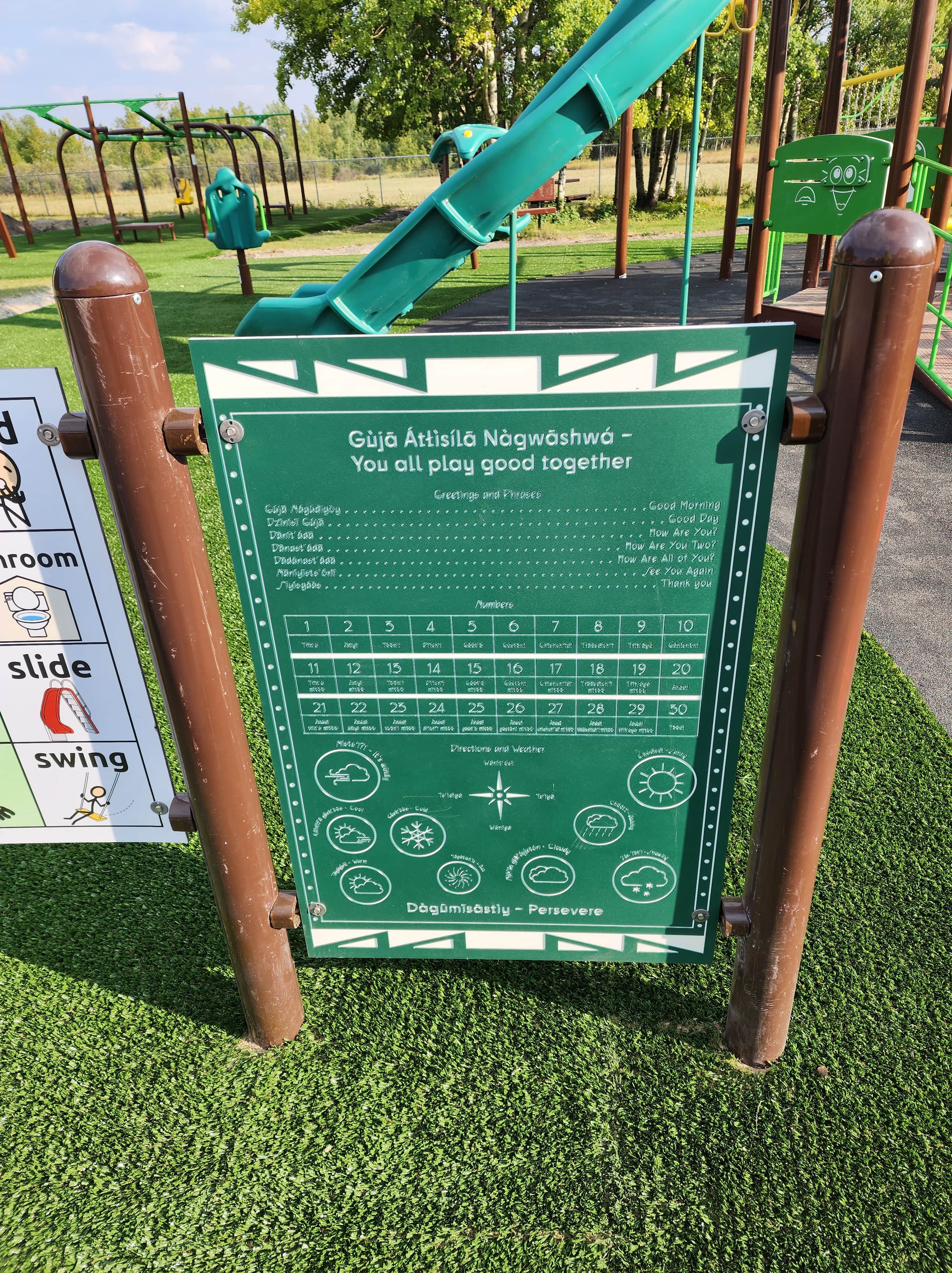 Chiila School (Tsuut-ina Reserve, AB) playground in Tsuut-ina Reserve, AB - play area surfacing and safety features