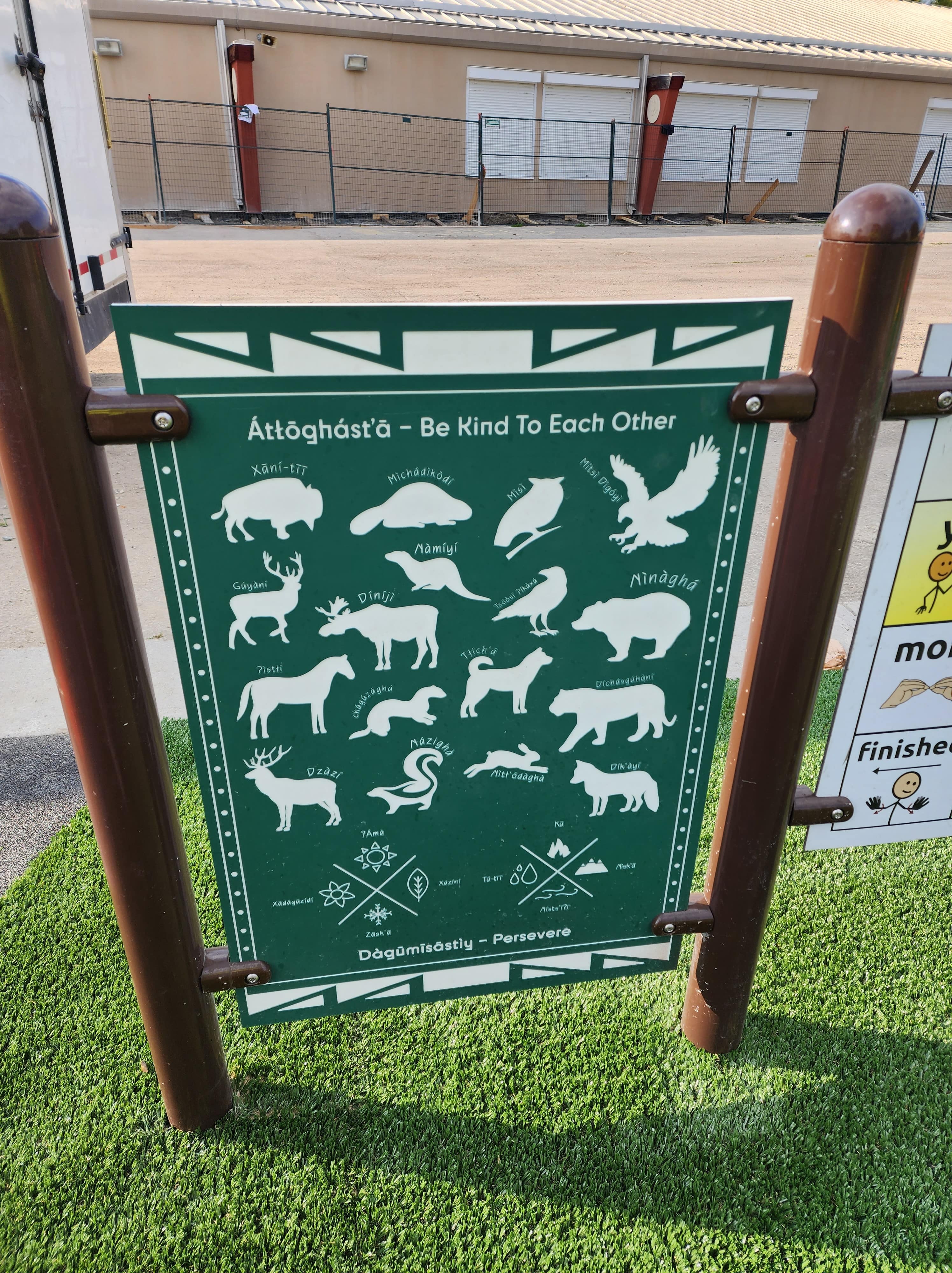 Chiila School (Tsuut-ina Reserve, AB) playground in Tsuut-ina Reserve, AB - interactive play elements