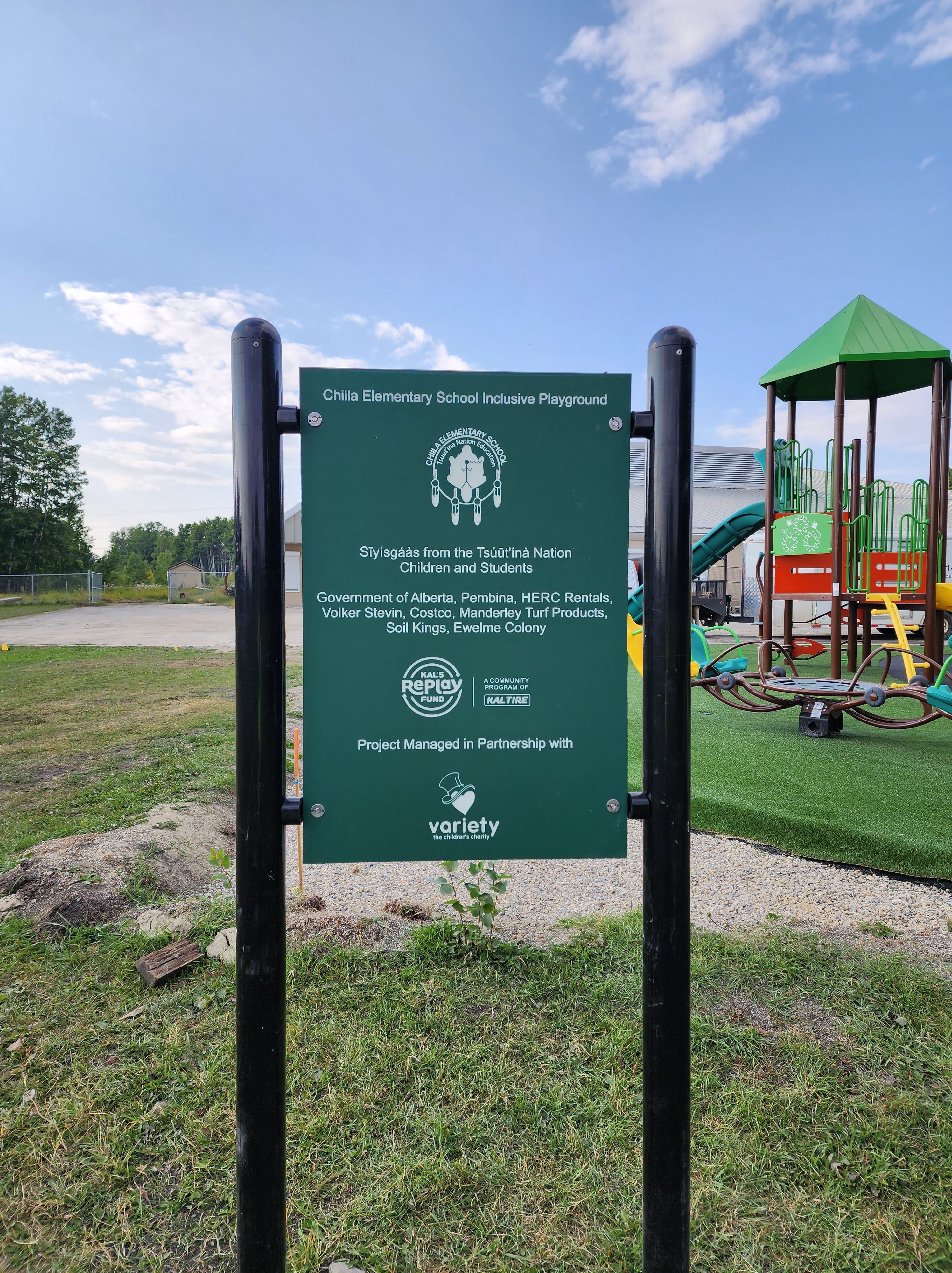 Chiila School (Tsuut-ina Reserve, AB) playground in Tsuut-ina Reserve, AB - inclusive play equipment